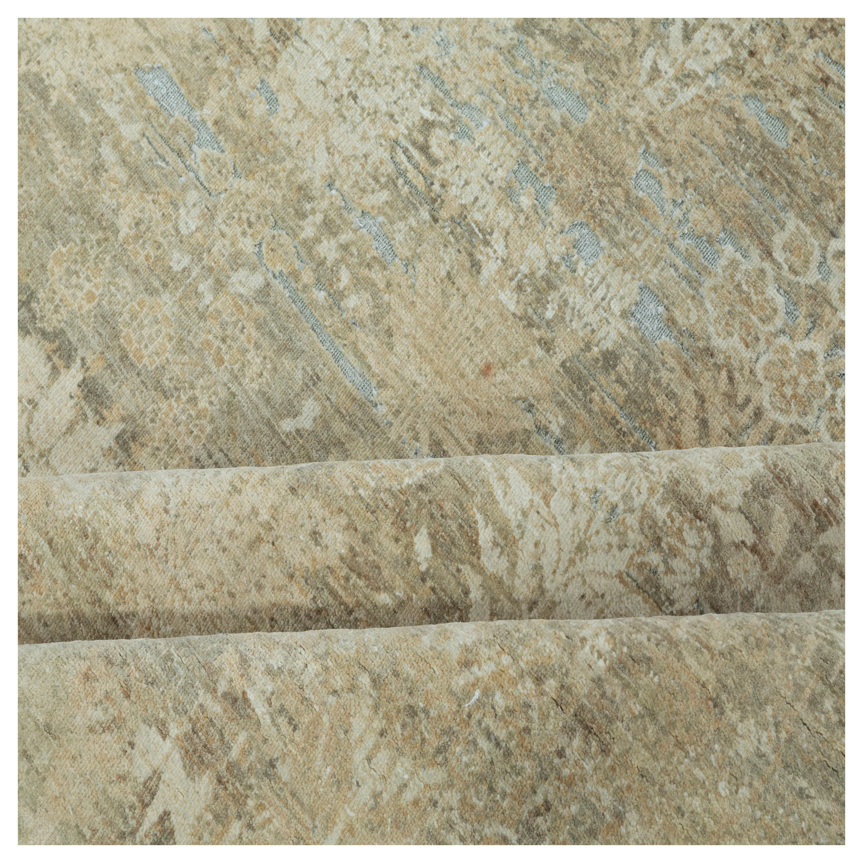 Beige Transitional Wool Rug - 9'6" x 13'6" - Image 4