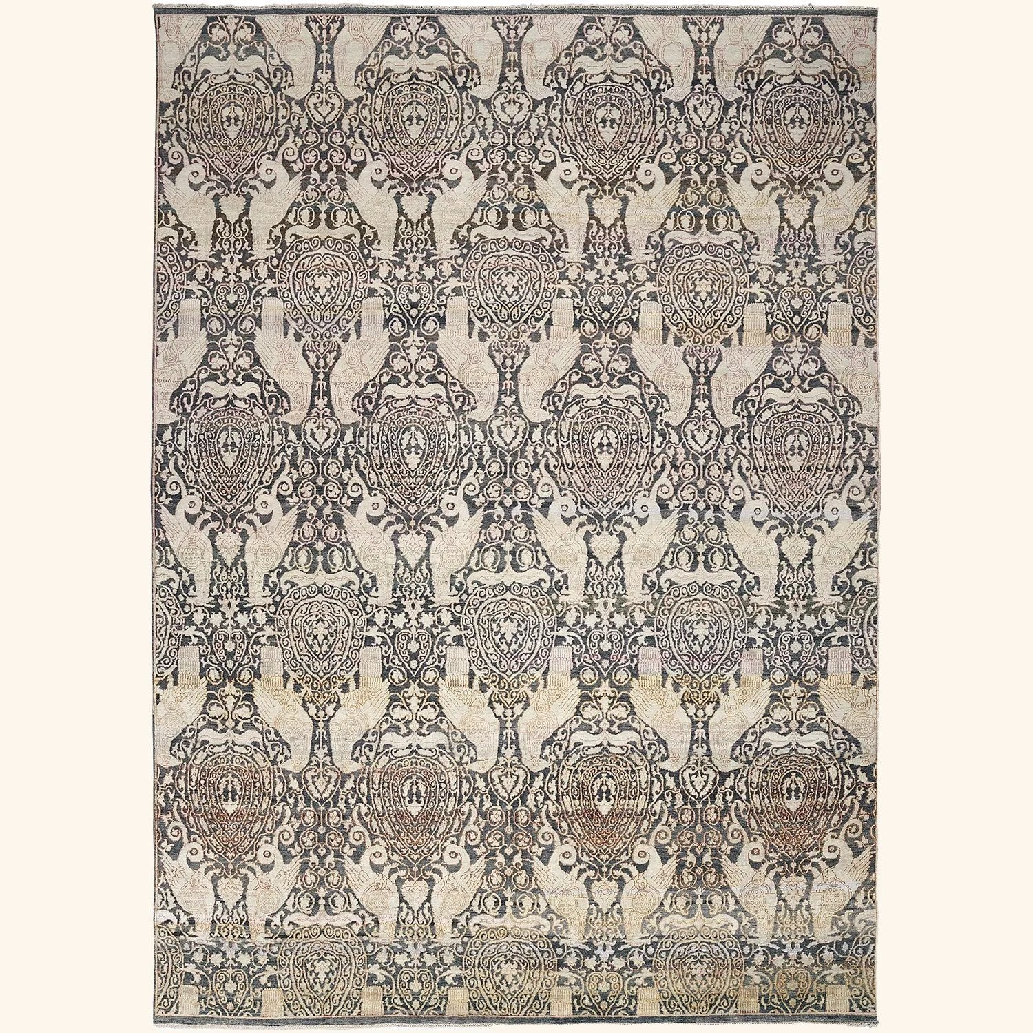 Grey Alchemy Transitional Wool Silk Blend Rug - 8'1" x 12'3"