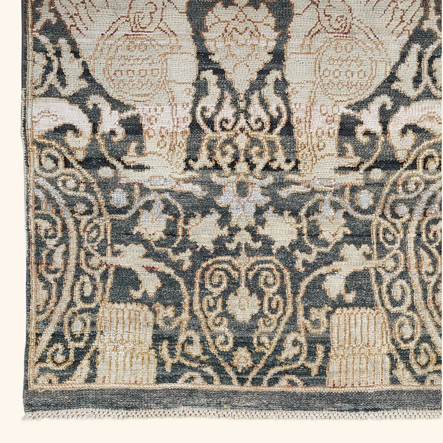 Grey Alchemy Transitional Wool Silk Blend Rug - 8'1" x 12'3" - Image 2