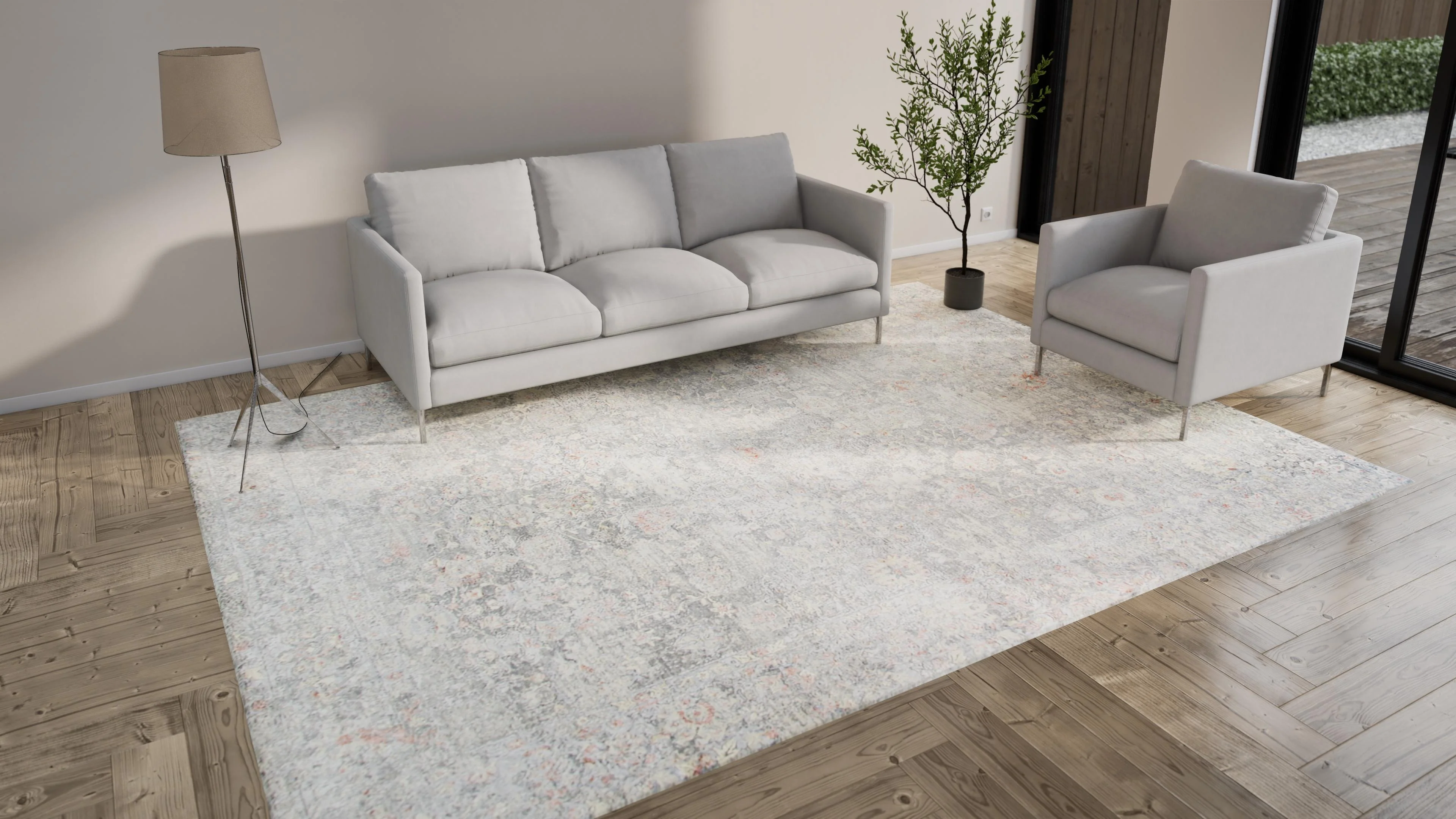 Samoke Transitional Wool & Silk Rug - 8'11" x 12'2" - Image 8