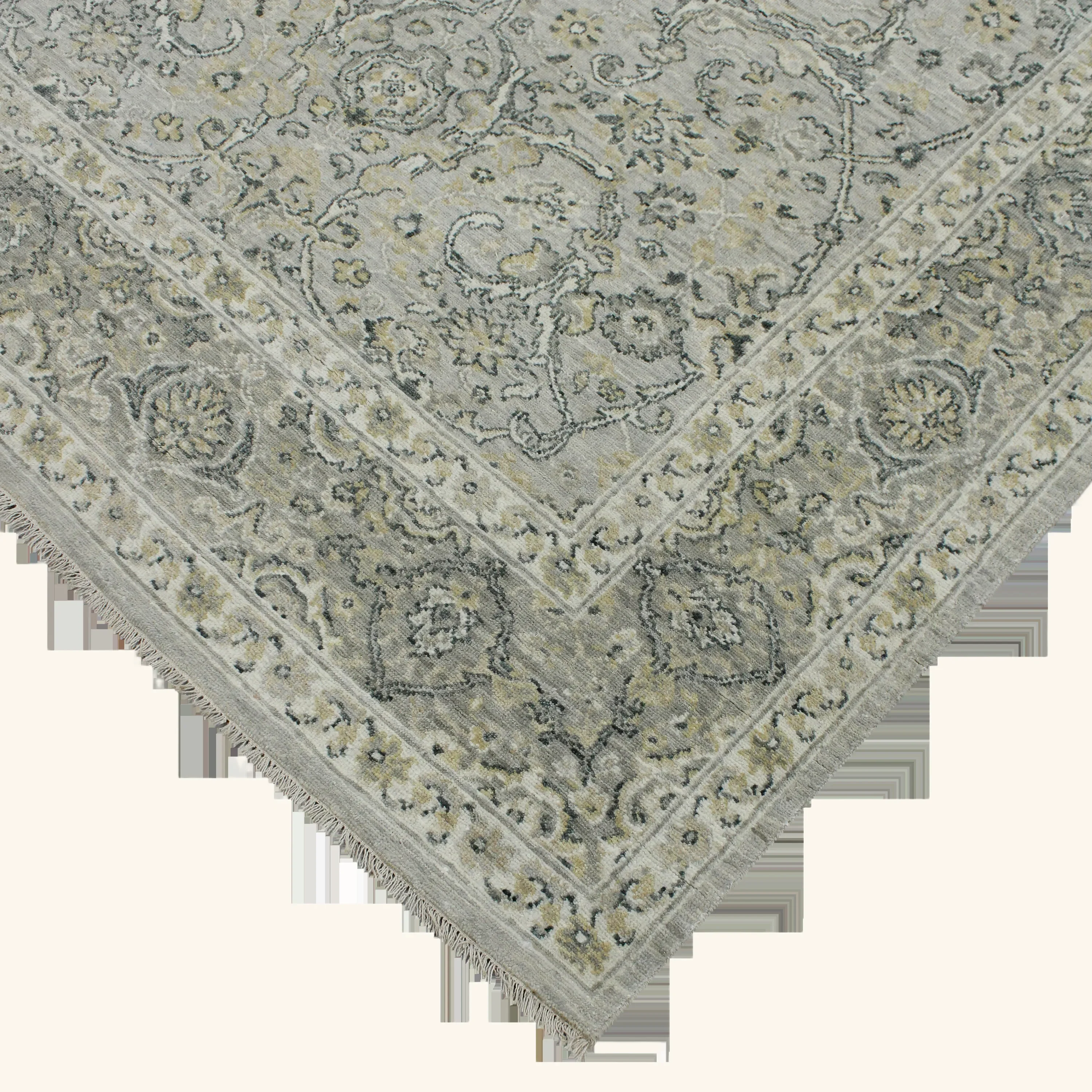 Grey Transitional Wool Rug - 8' x 10' - Image 4
