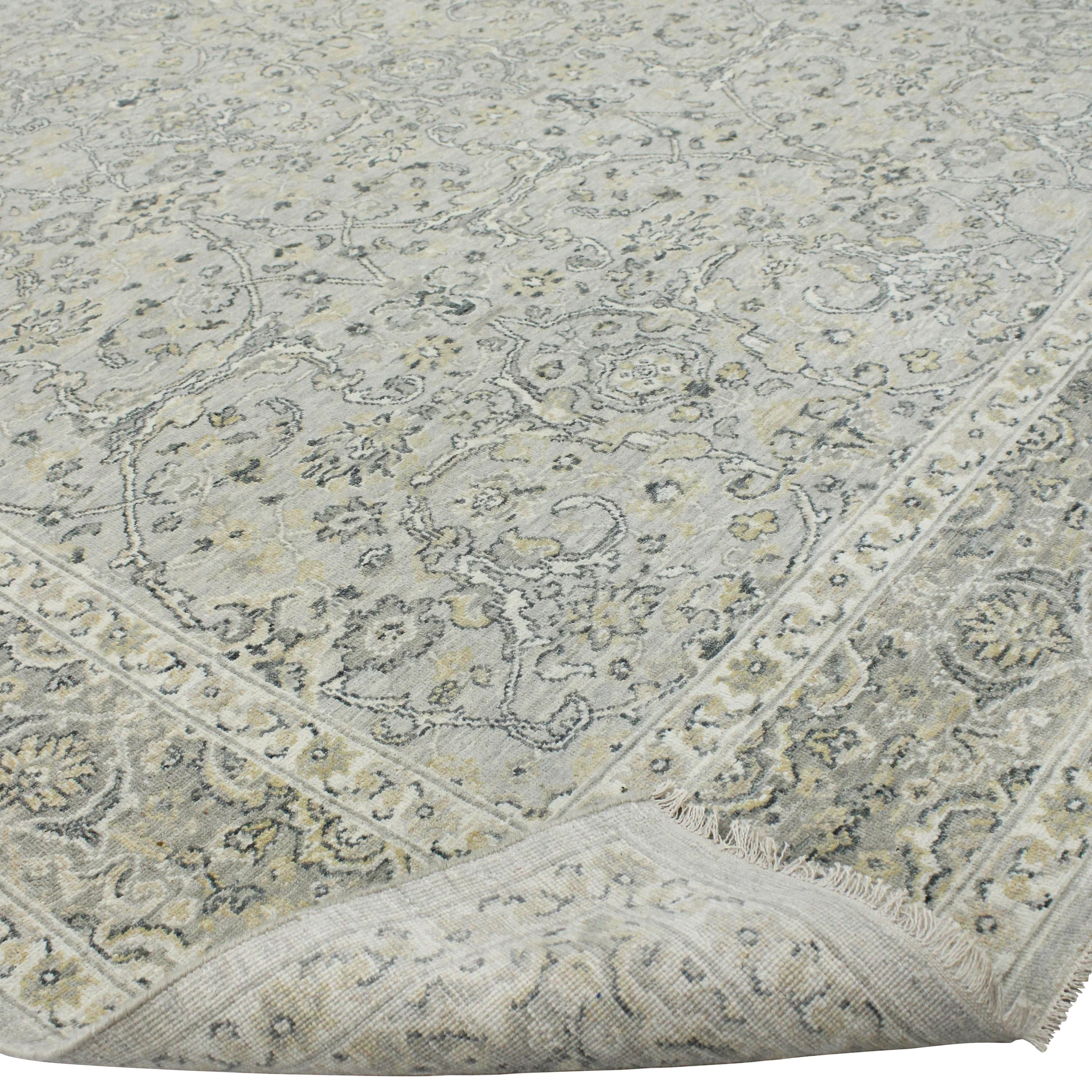 Grey Transitional Wool Rug - 8' x 10' - Image 6