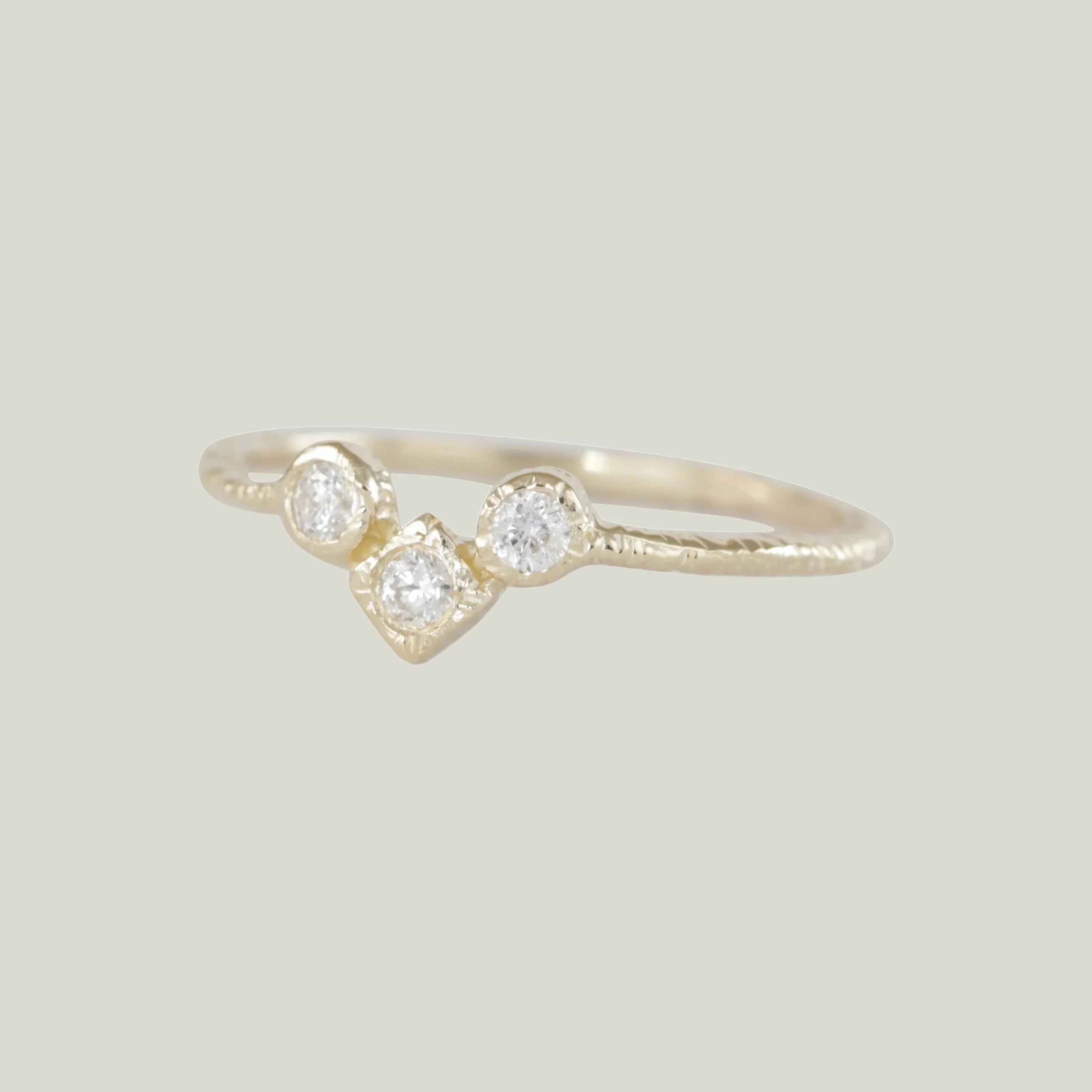 Treasure Dainty V Shape Diamonds Ring - Image 2