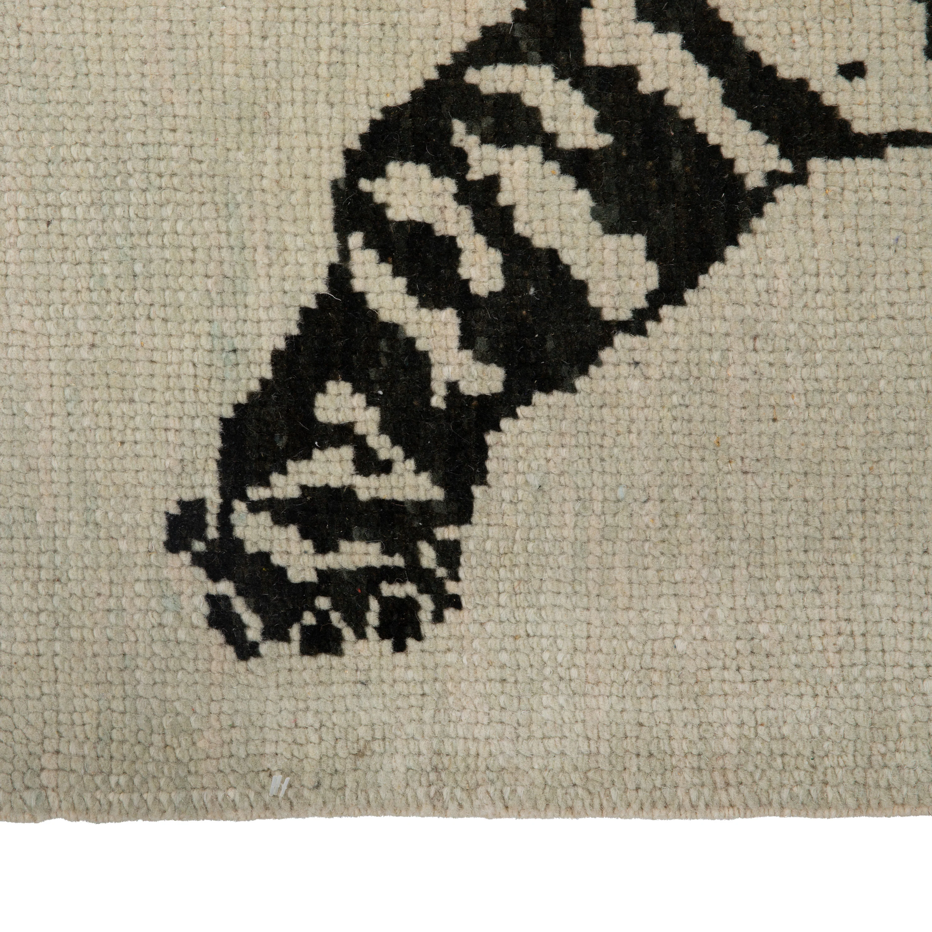 Beige Tiger Modern Turkish Wool Rug - 4'3" x 6'4" - Image 3
