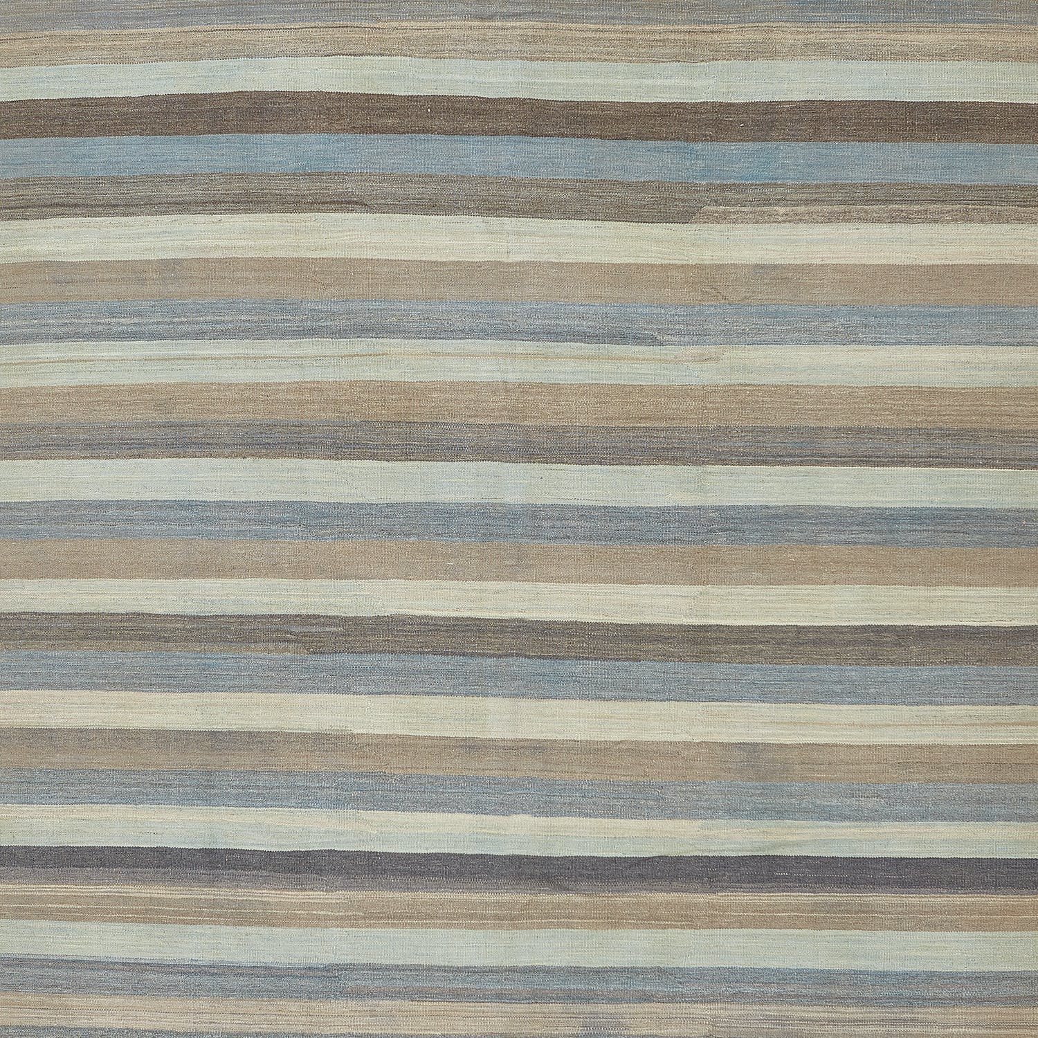 Blue Turkish Flatweave Wool Rug - 7'10" x 9'8" - Image 3