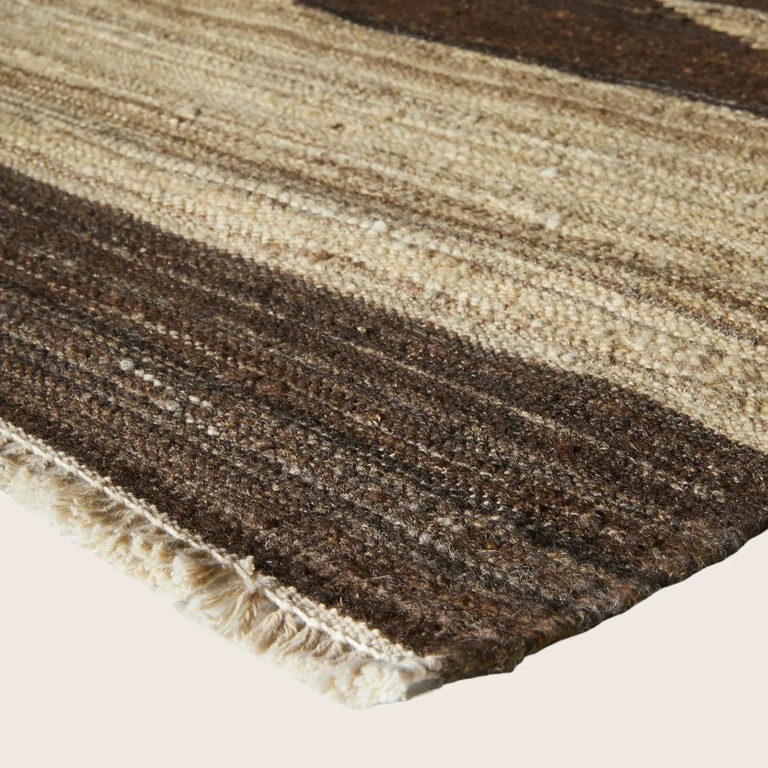 Brown Flatweave Wool Rug - 8'11" x 11'10" - Image 3
