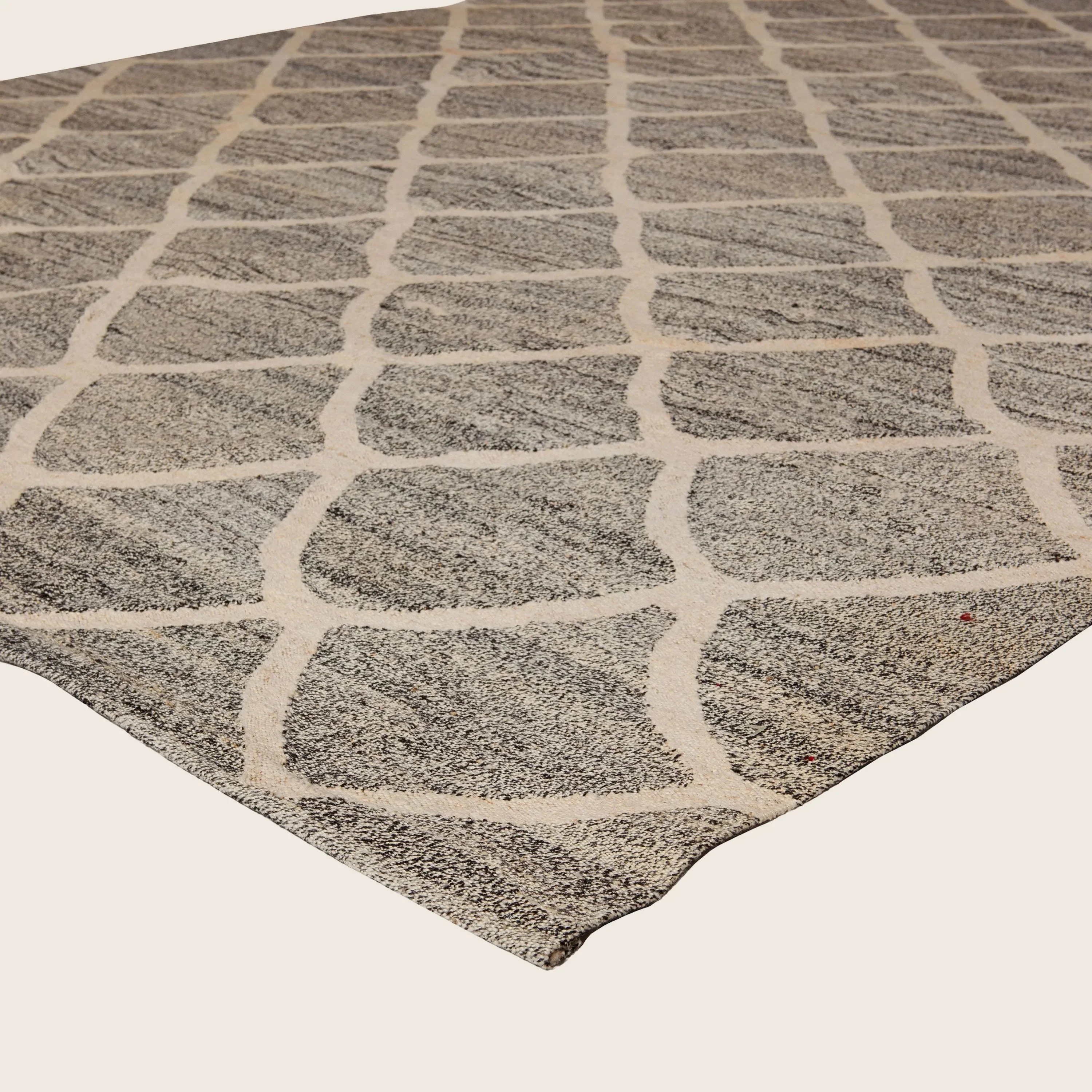 Brown Modern Turkish Kilim Wool Rug - 10' 11" x 8' - Image 3