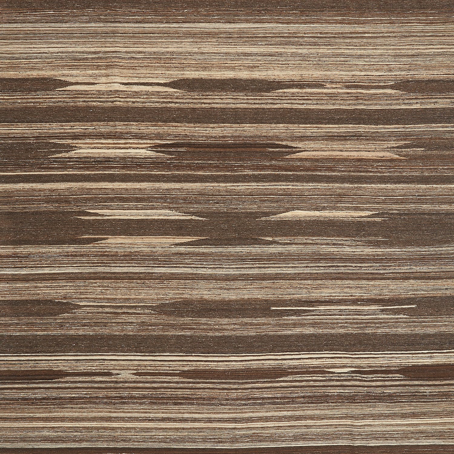 Brown Turkish Flatweave Wool Rug - 9'2" x 11'11" - Image 3