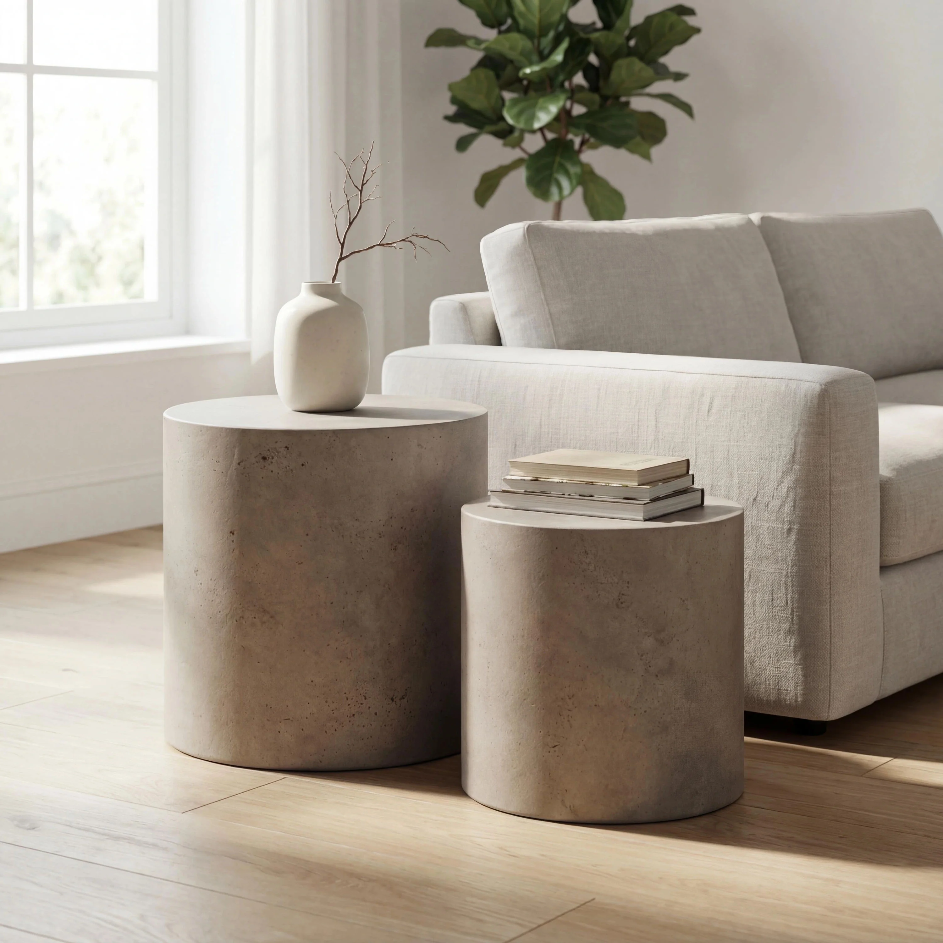 Una Indoor | Outdoor Concrete Pedestal Set - Image 29