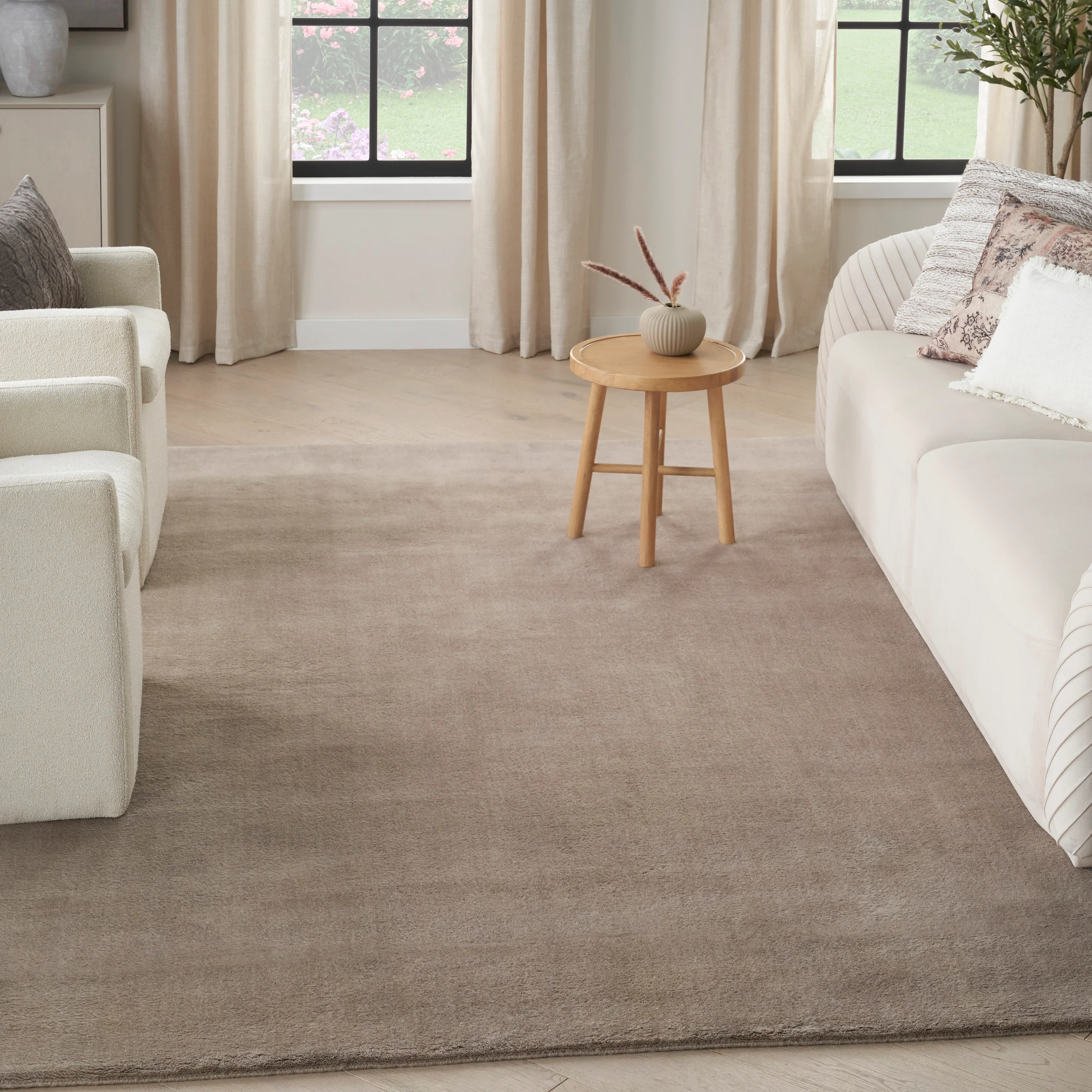 Solid Essentials Shag Cashmere Wool Blend Rug - Image 2