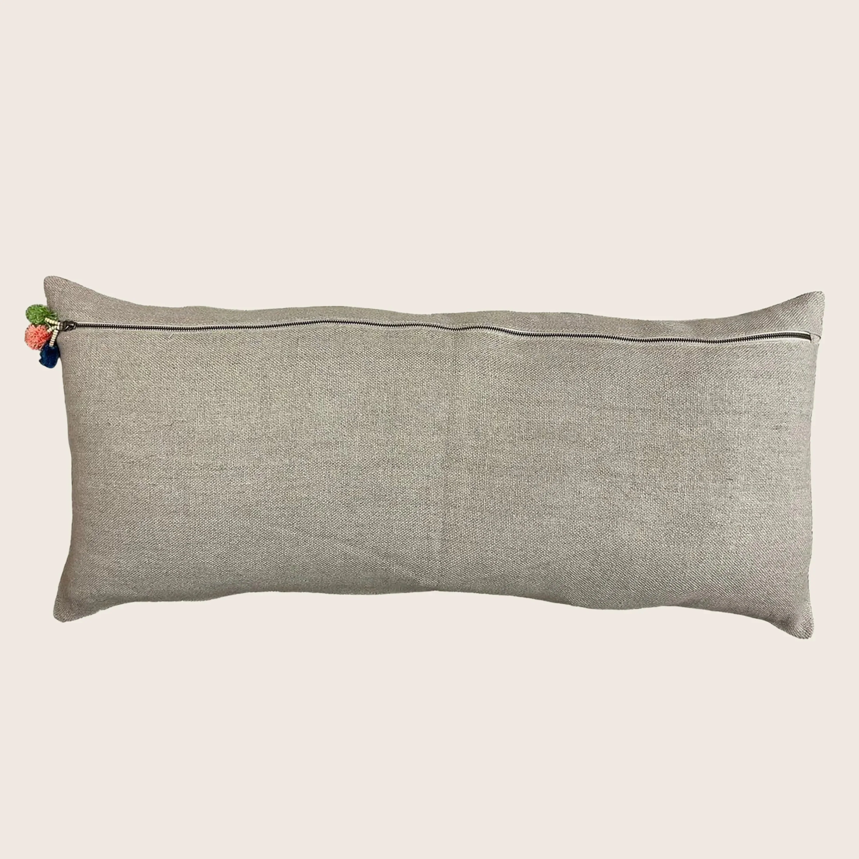 Vintage Garden Patch Kantha Lumbar Pillow - Image 2