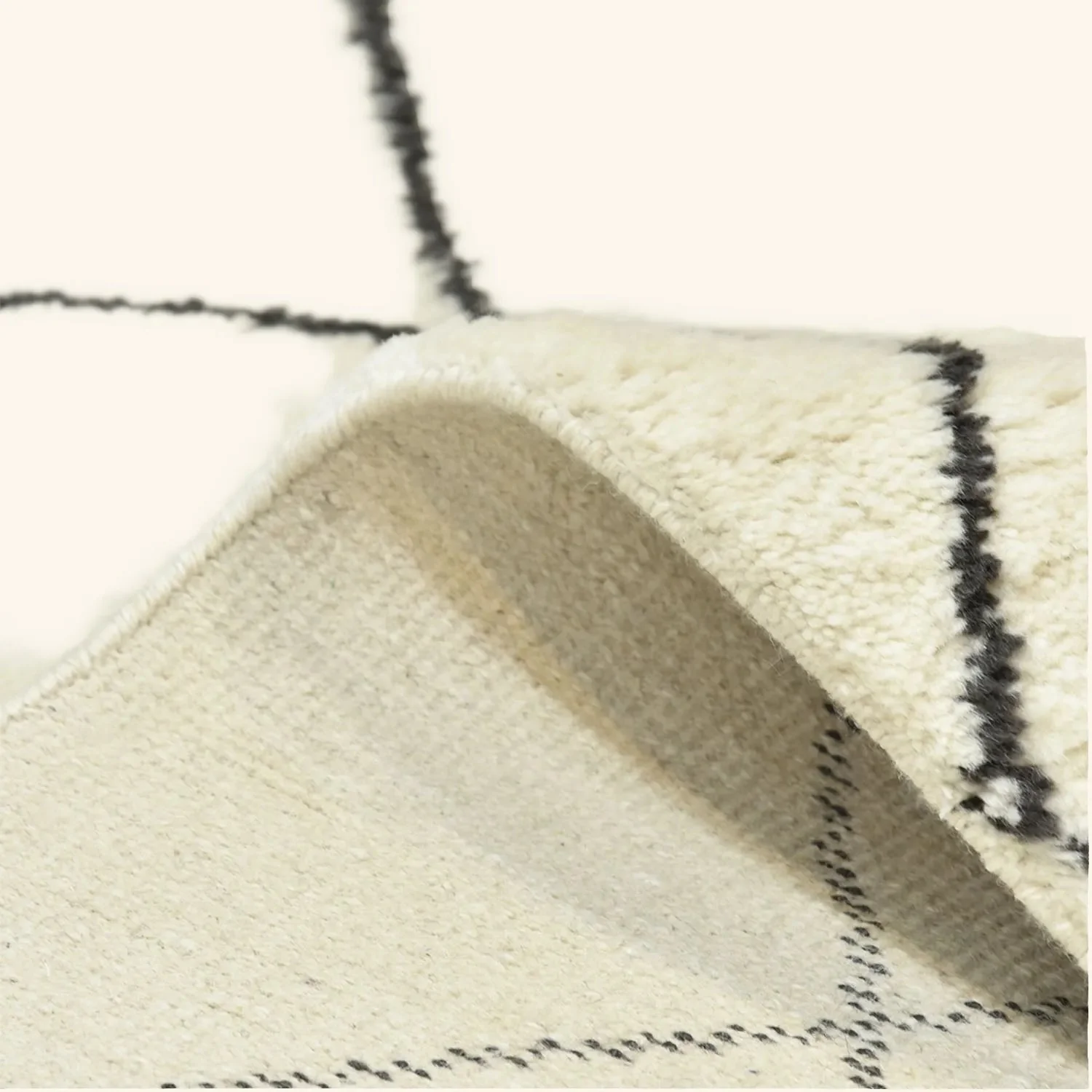 Ivory Moroccan Diamond Shag Rug - 8' x 10' - Image 5
