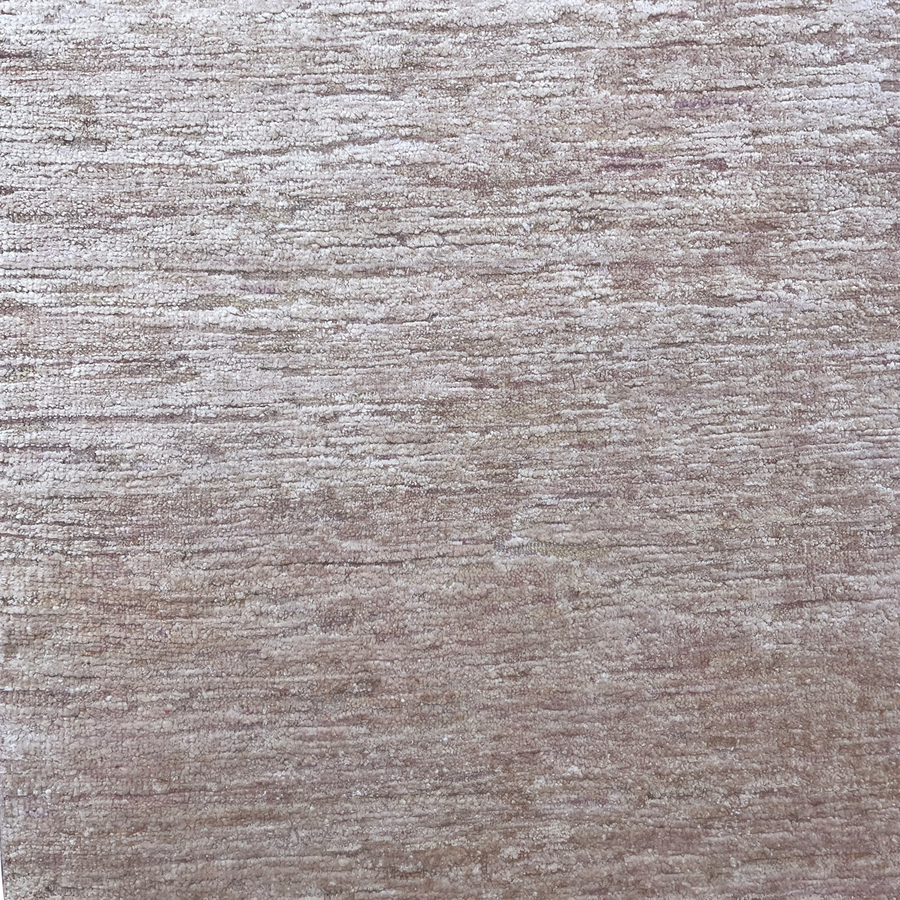 Pink Solid Textured Wool Silk Blend Rug - 8' x 10' - Image 2