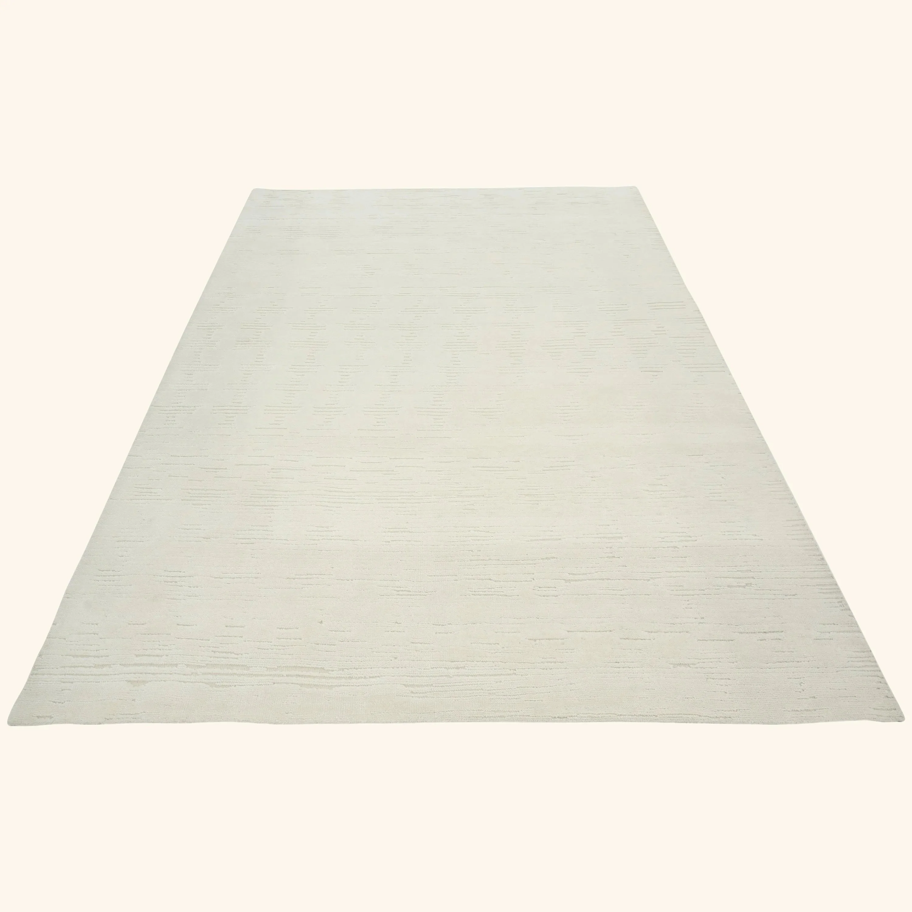 White Textured Wool Rug - 10' x 14' - Image 2