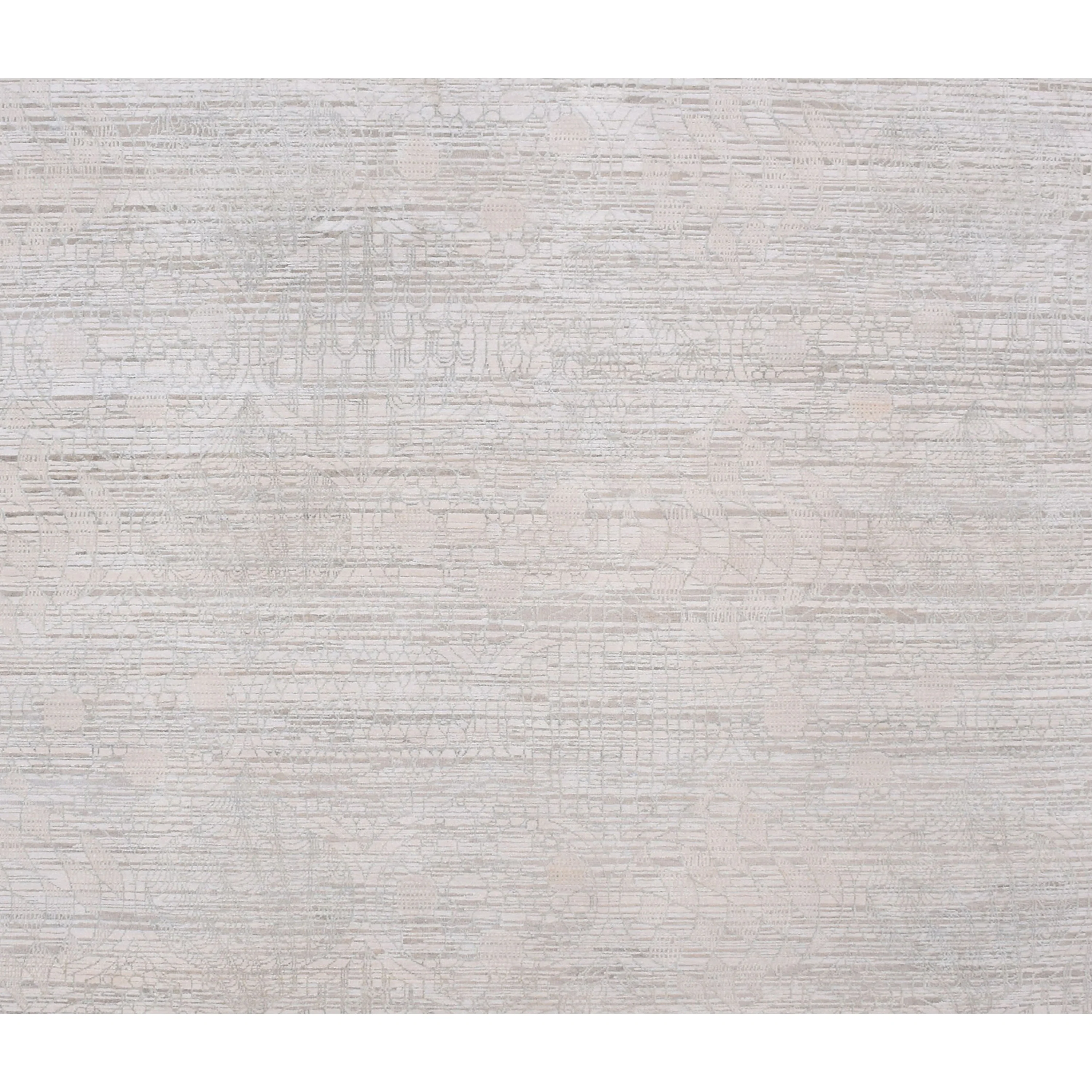 Cream Transitional Silk Wool Blend Rug - 8'10" x 12'1" - Image 2