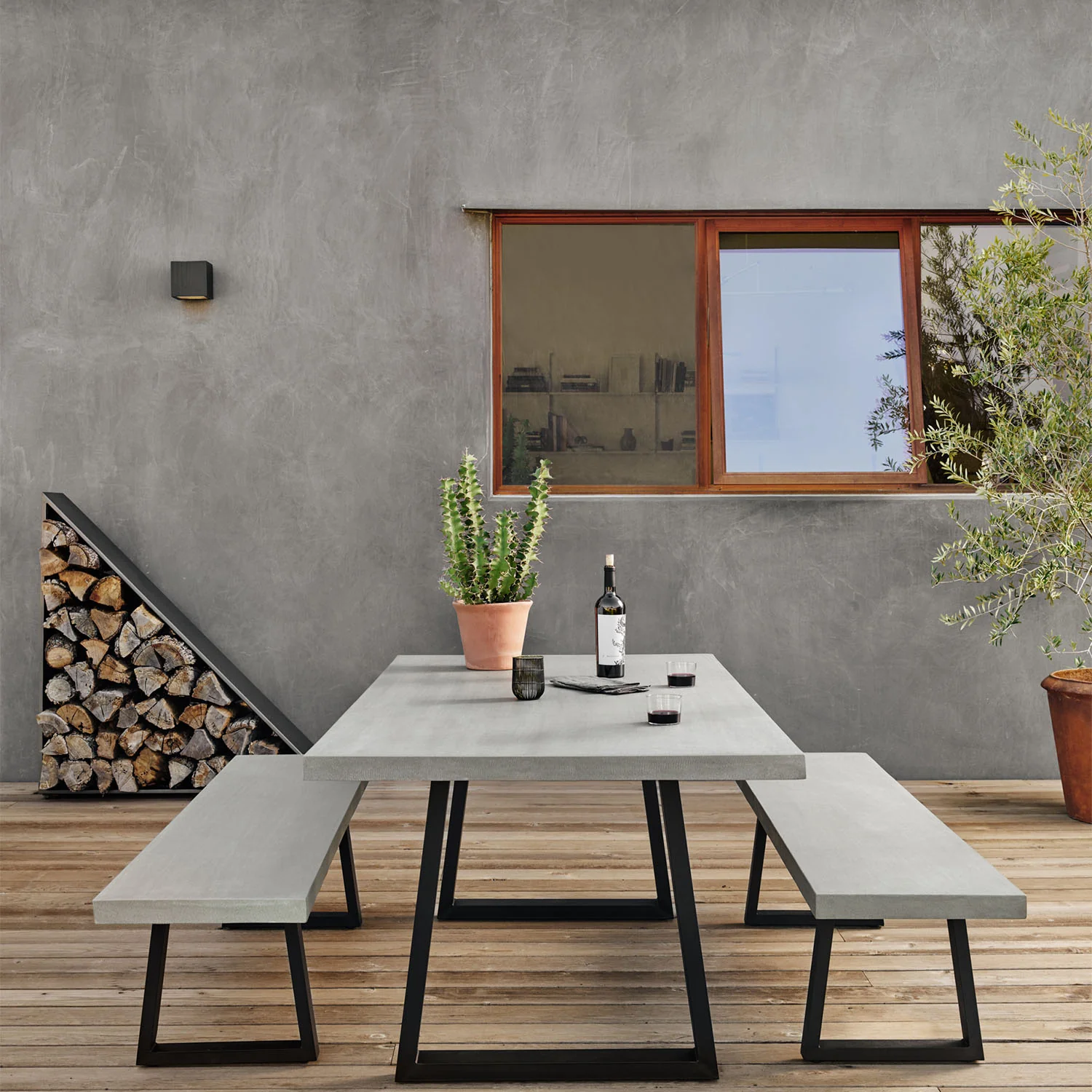 Wright Outdoor Dining Bench - Image 6