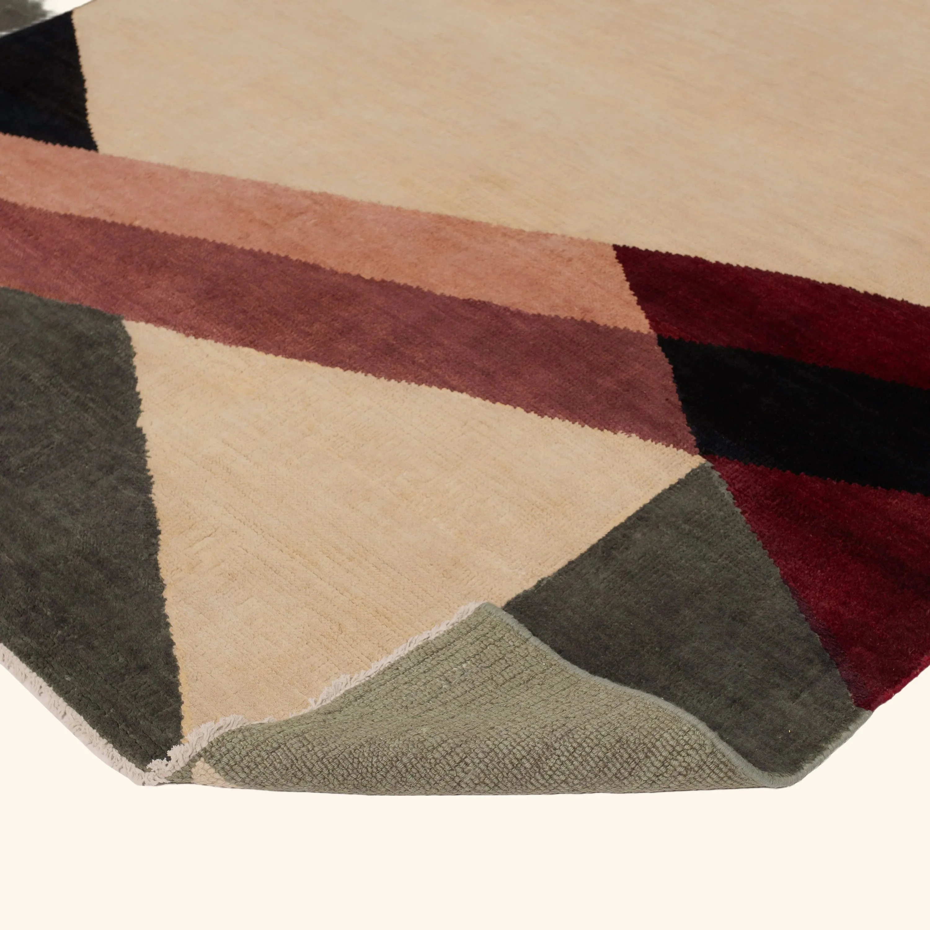 Multi Modern Wool Rug - 7'10" x 9'10" - Image 4