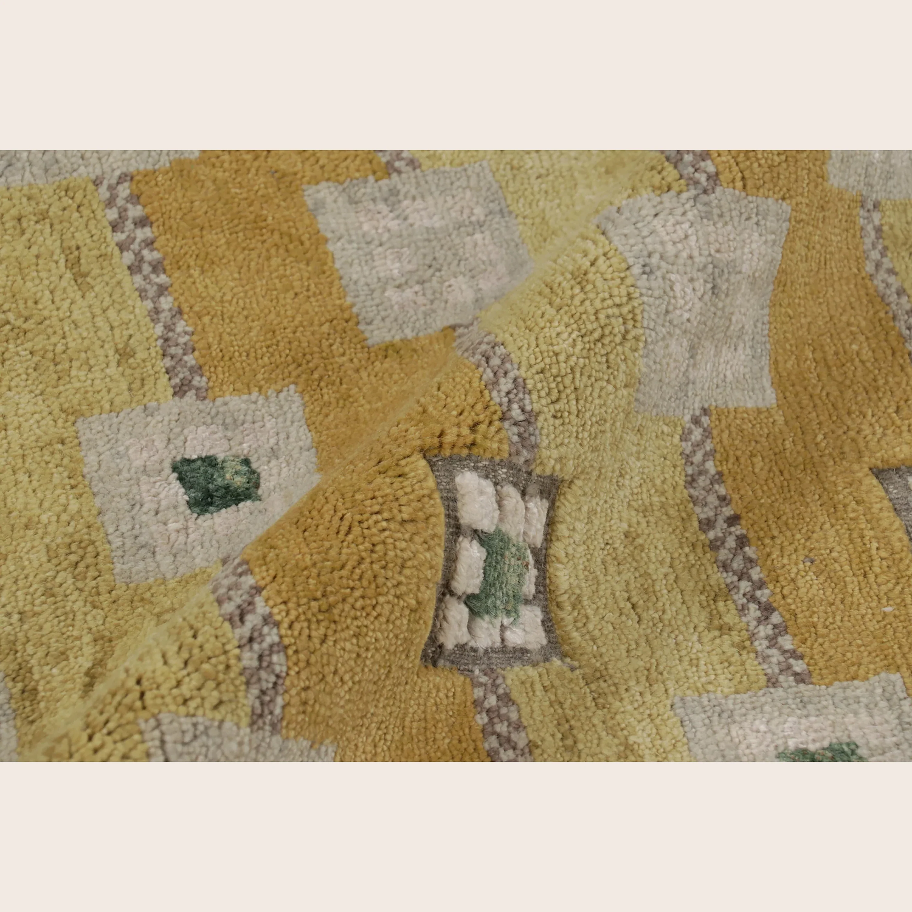 Yellow & Orange Swedish Inspired Flatweave Wool Rug - 8' x 9'10" - Image 9