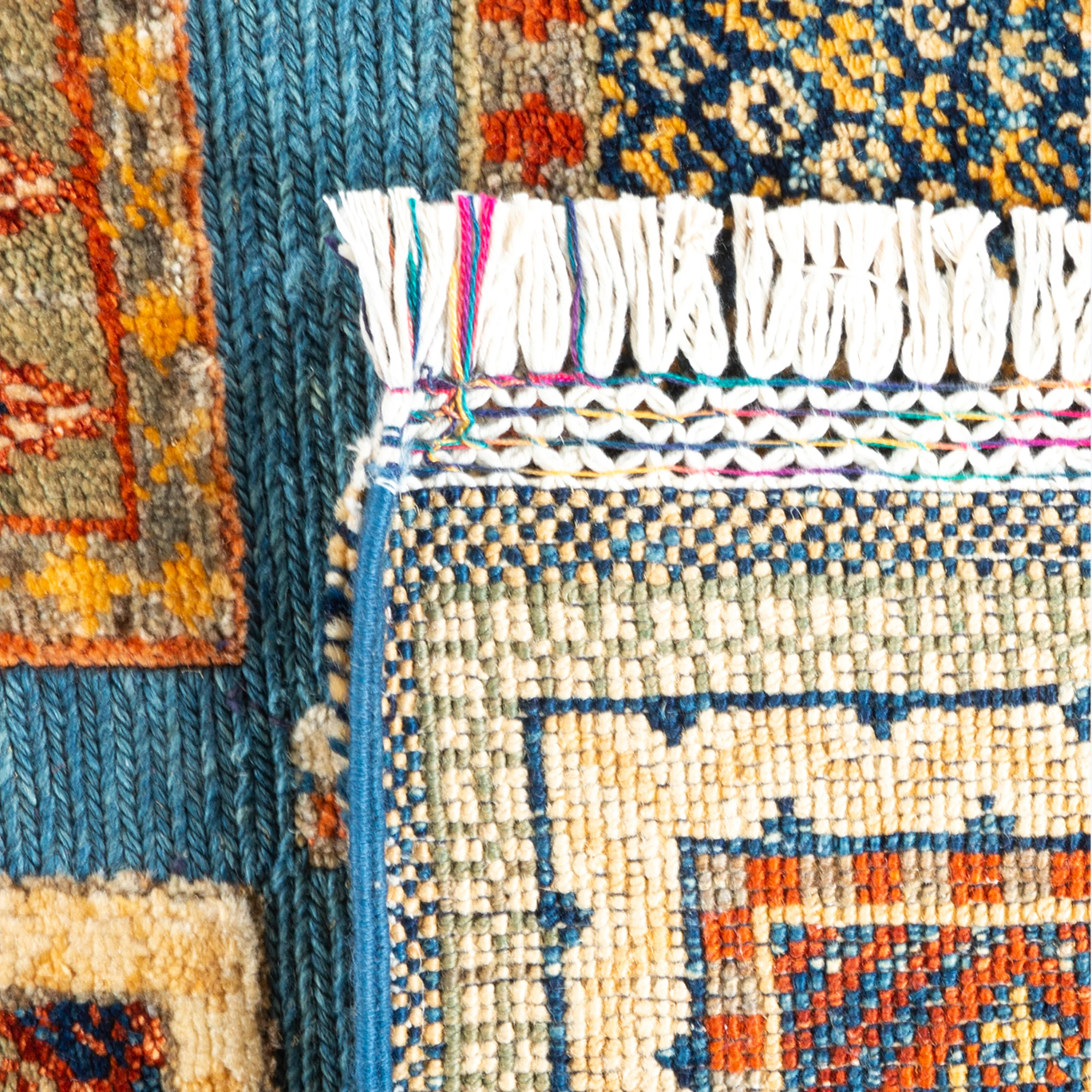 Yellow Traditional Wool Rug - 5' 8 x 8' 2" - Image 6