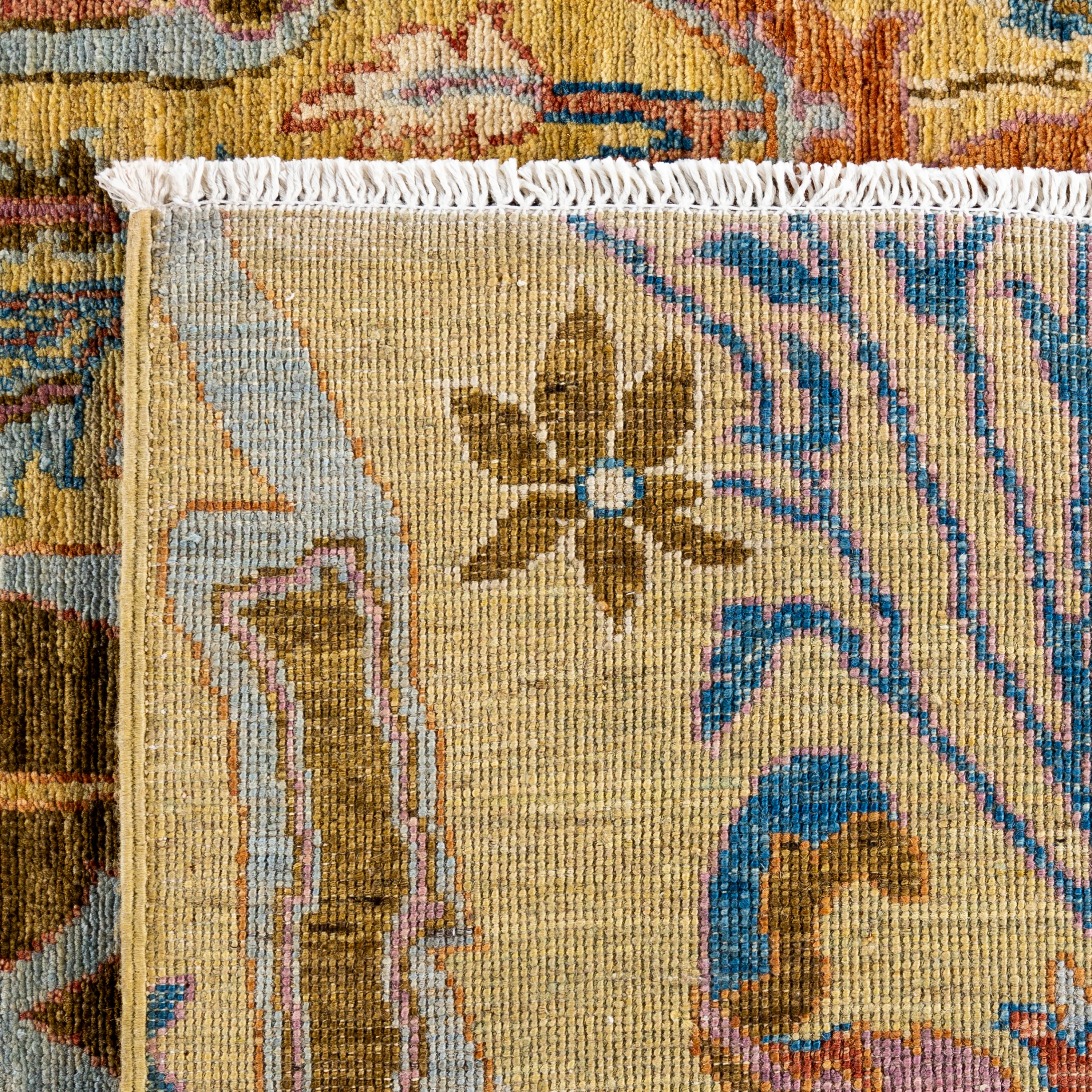 Yellow Soluna Traditional Wool Rug - 5'10" x 8'10" - Image 5