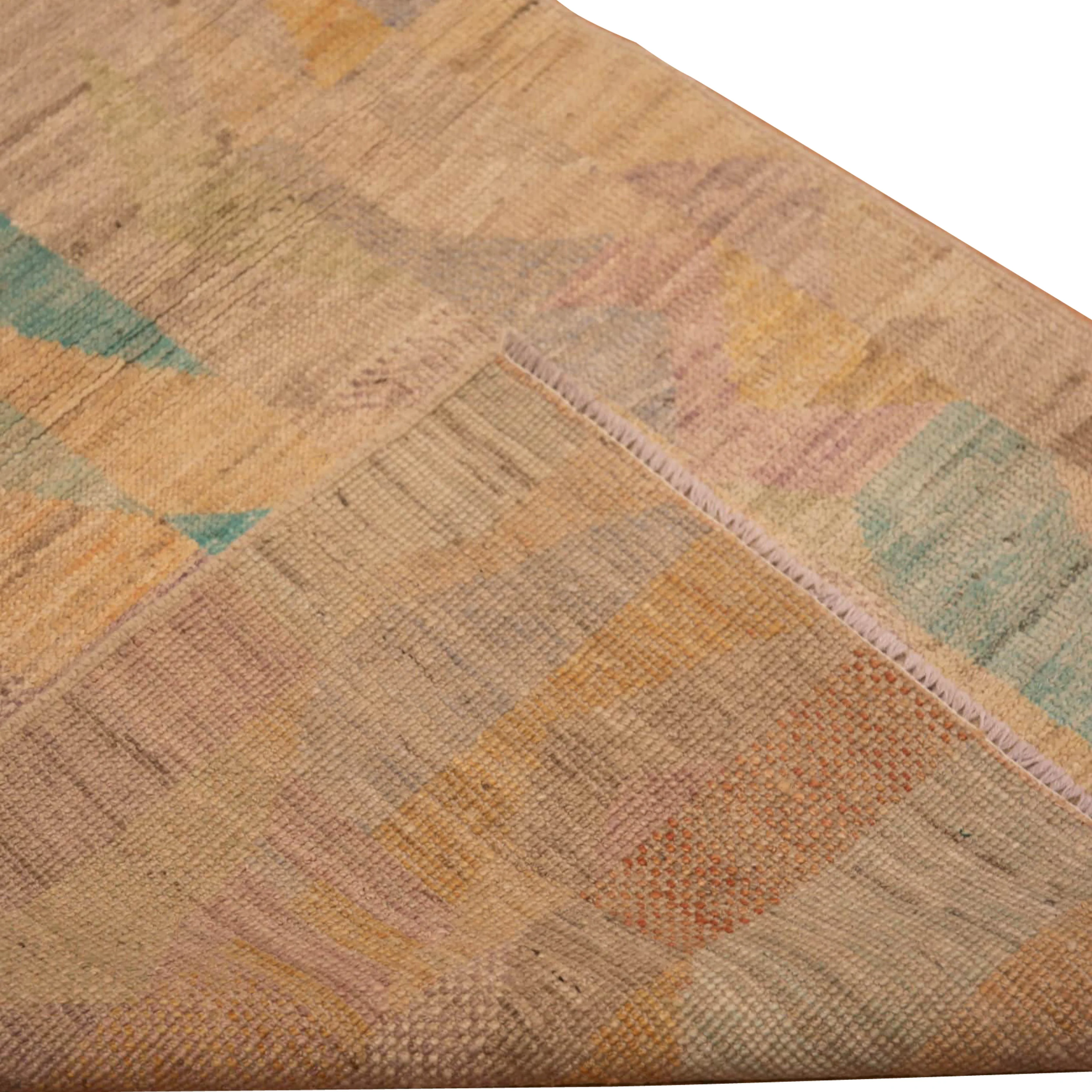Multicolored Zameen Contemporary Wool Runner - 2'10" x 9'6" - Image 3