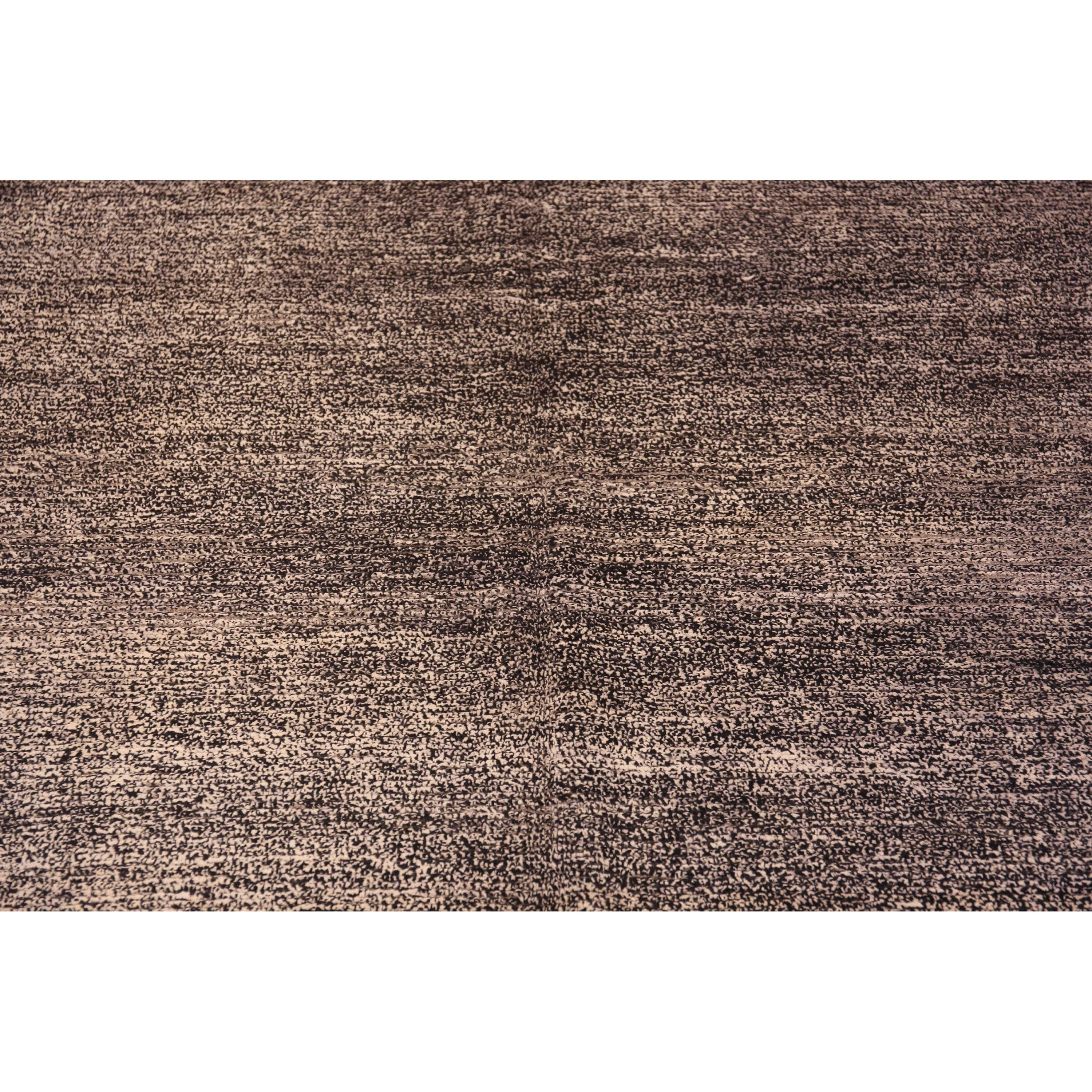 Brown Zameen Solid Wool Rug - 6'6" x 9' - Image 5