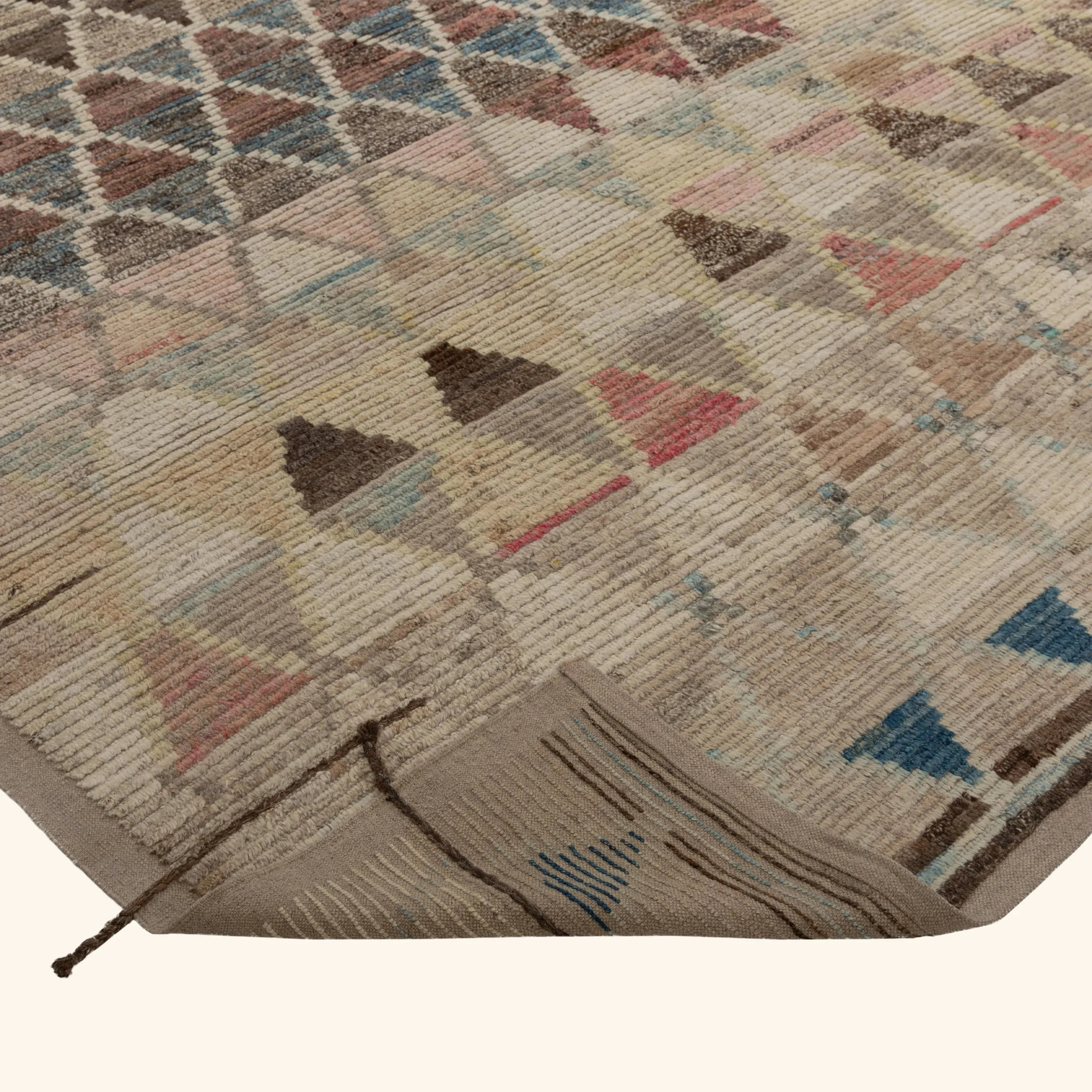 Brown Zameen Transitional Wool Rug- 10'4" x 14'6" - Image 4