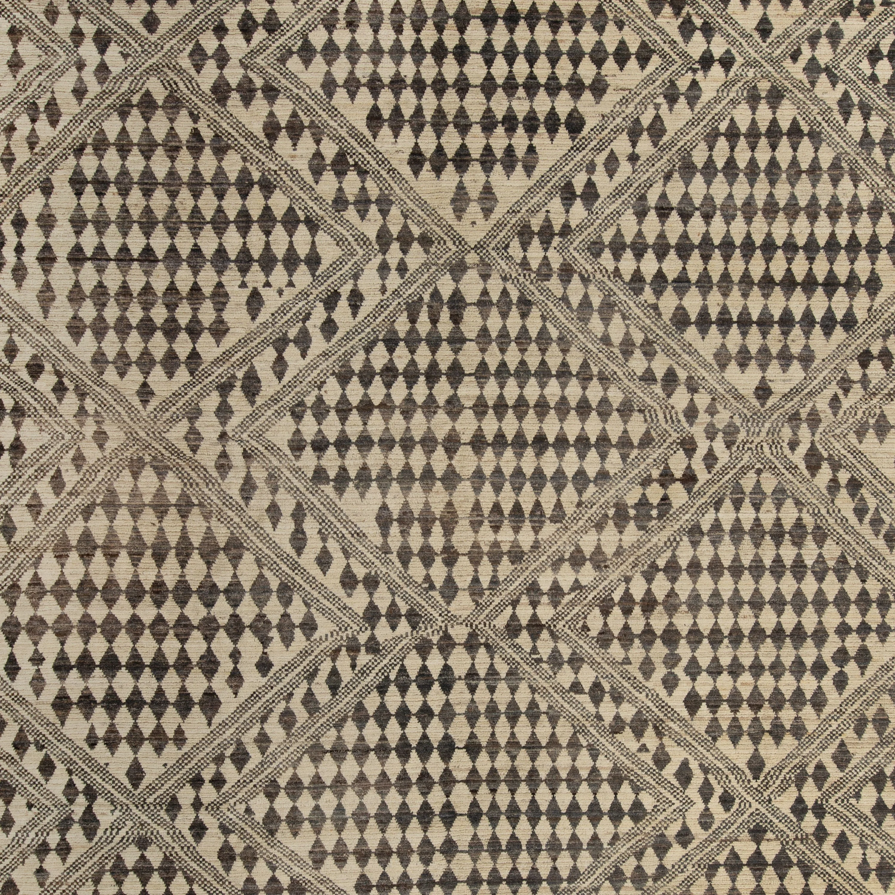 Black Zameen Transitional Wool Rug - 13'10" x 16'3" - Image 2