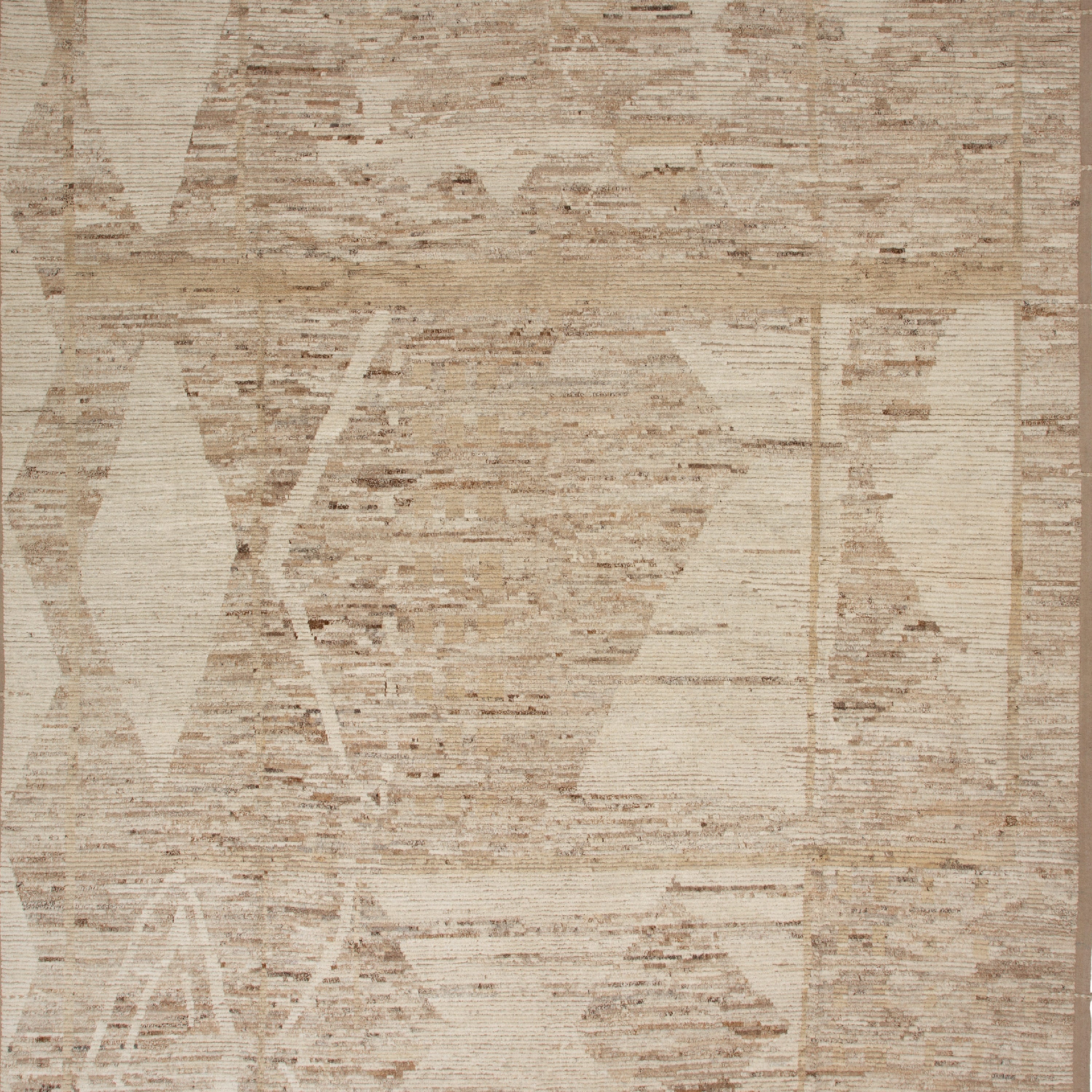 Light Brown Zameen Transitional Wool Rug - 13'9" x 16'6" - Image 2