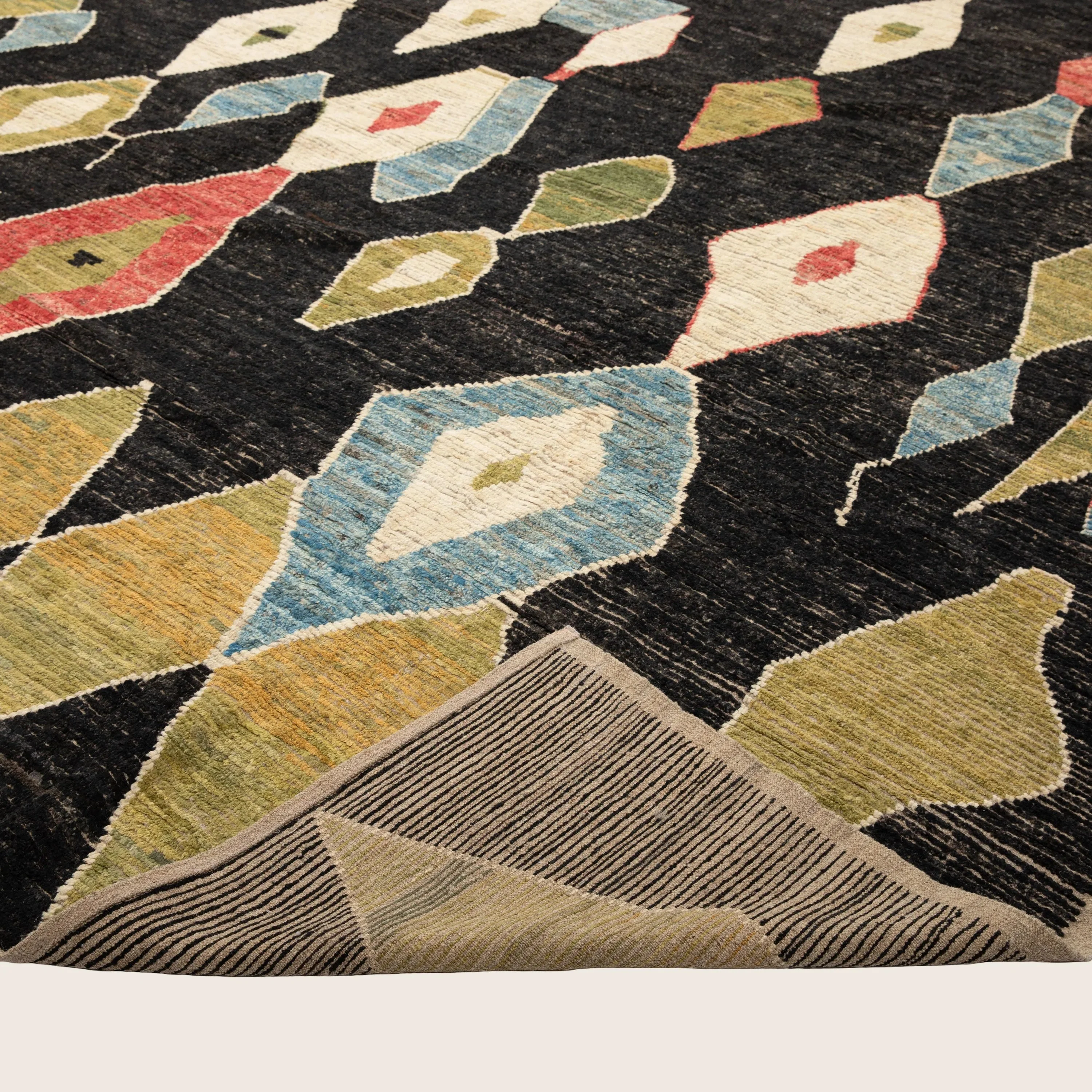 Black Zameen Transitional Wool Rug- 14' x 19'3" - Image 4