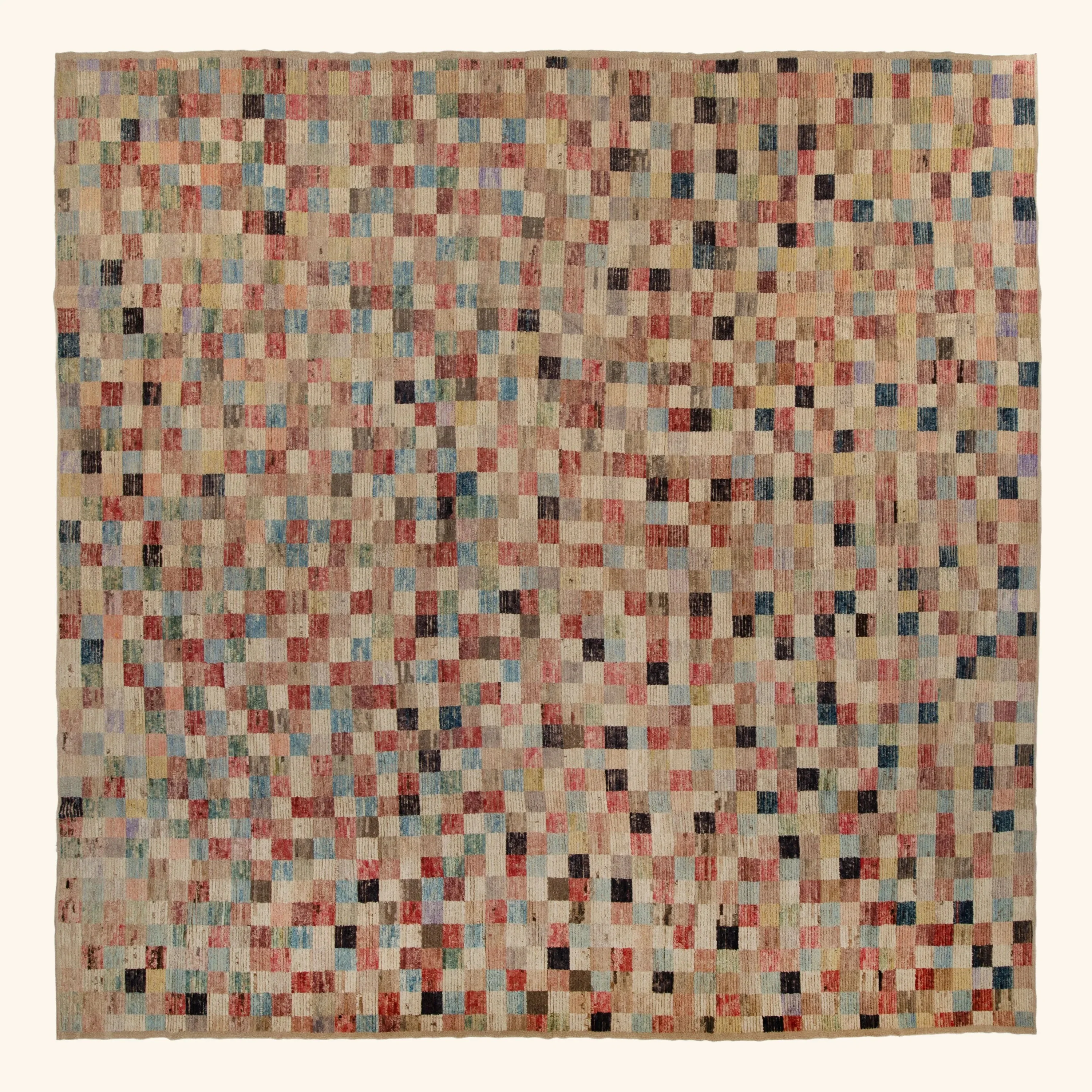 Multicolored Zameen Transitional Wool Rug - 14'4" x 14'8"