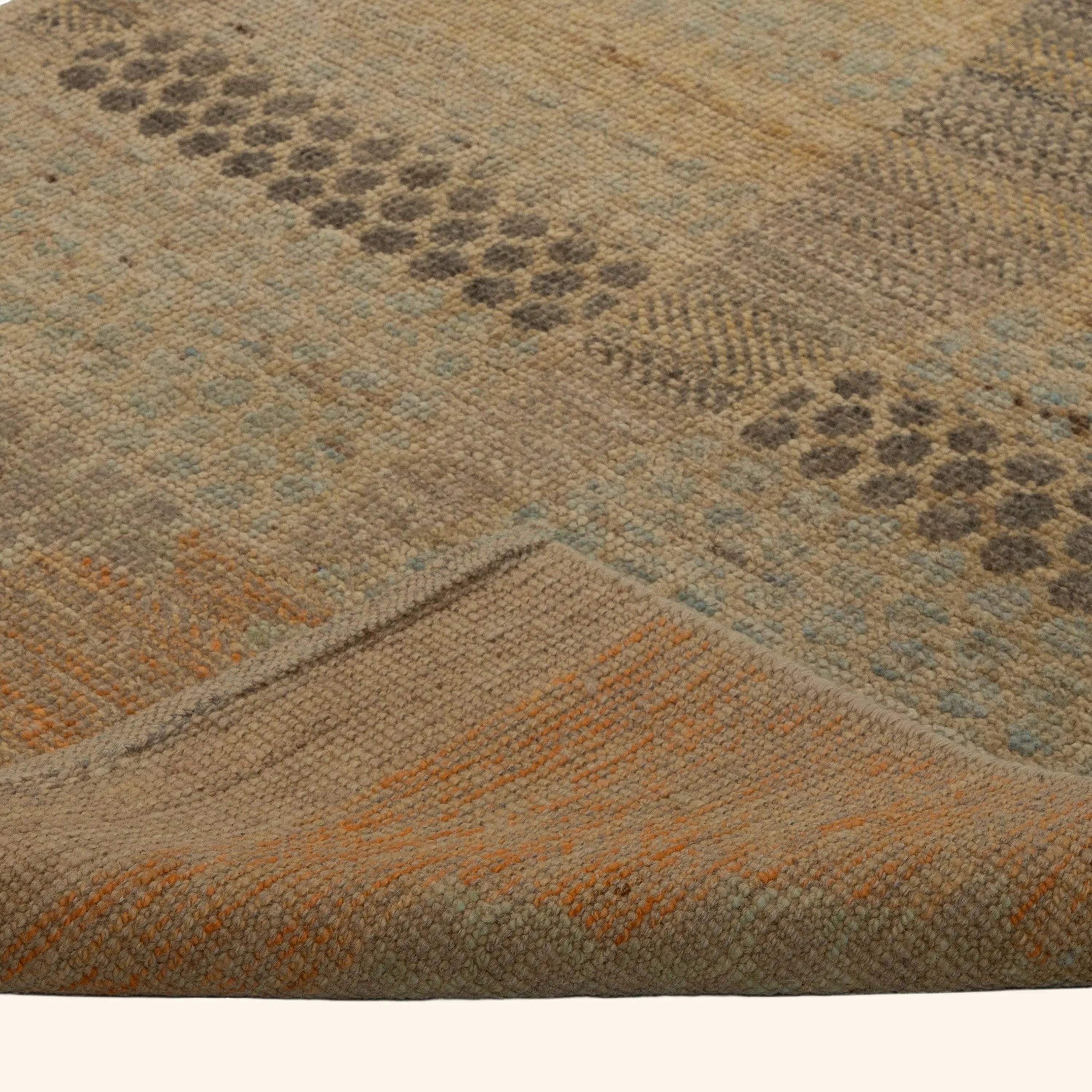 Brown Zameen Transitional Wool Rug - 3' x 13'4" - Image 4