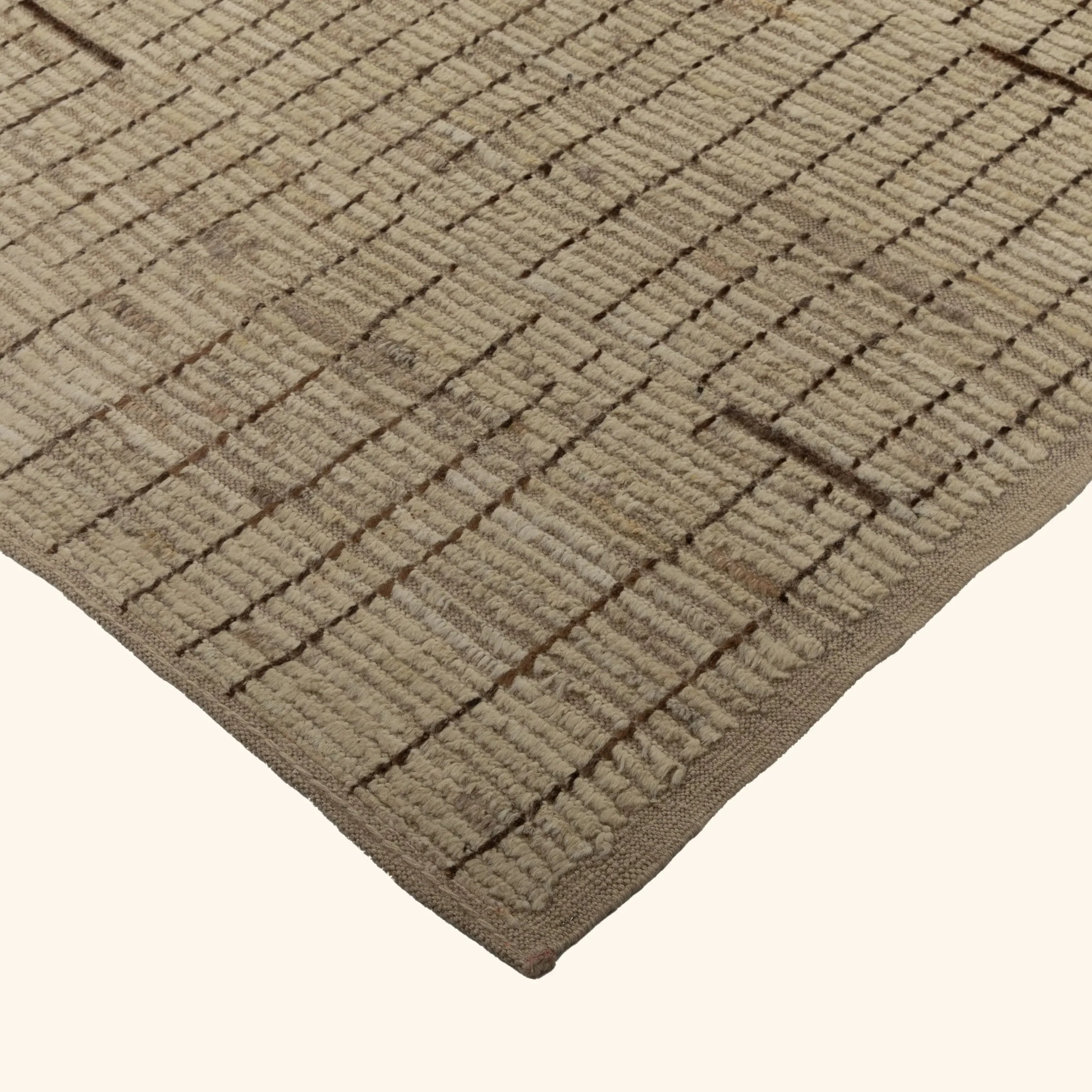 Zameen Patterned Modern Wool Rug - 3'4" x 10'1" - Image 3