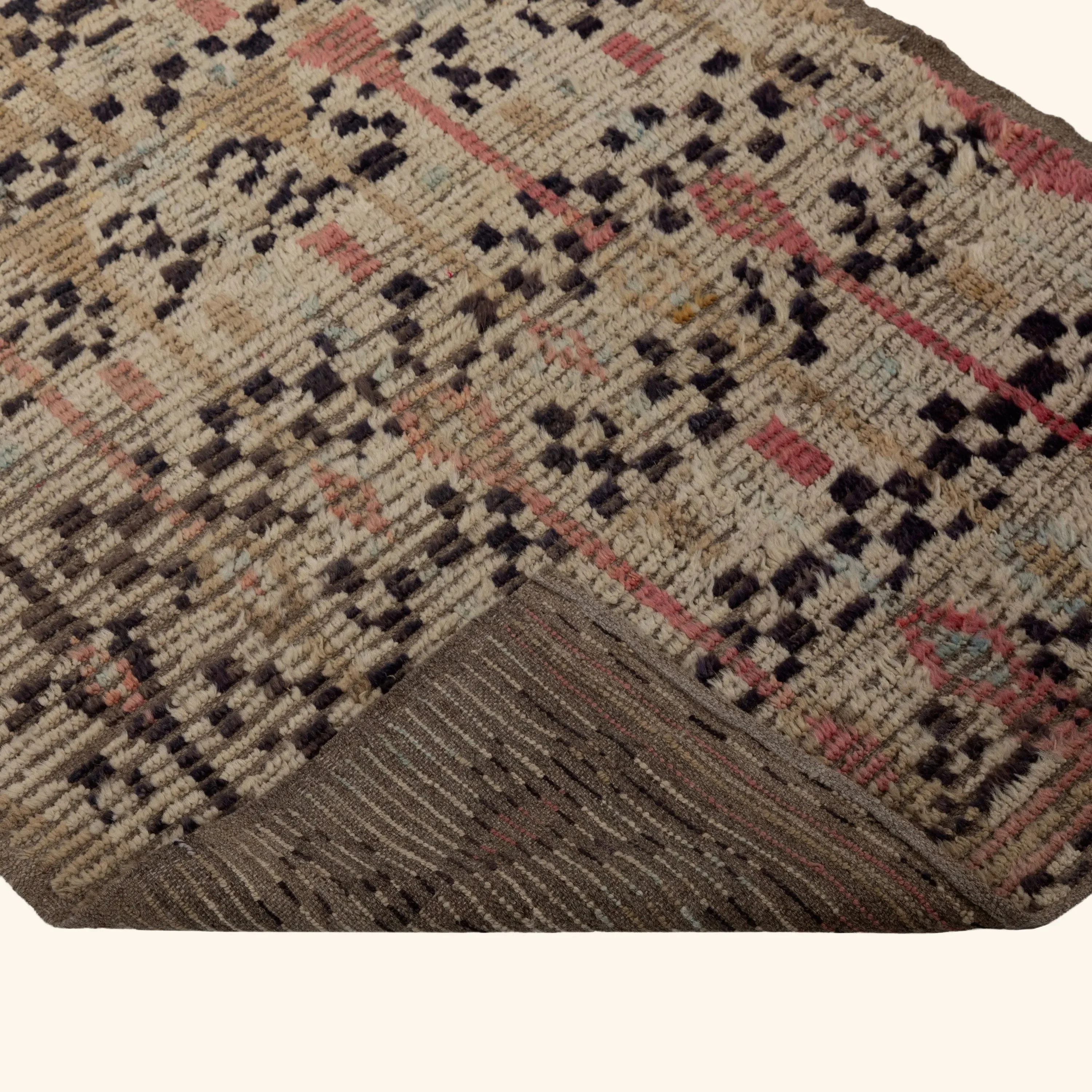 Brown Zameen Transitional Wool Rug - 3'4" x 9'6" - Image 4