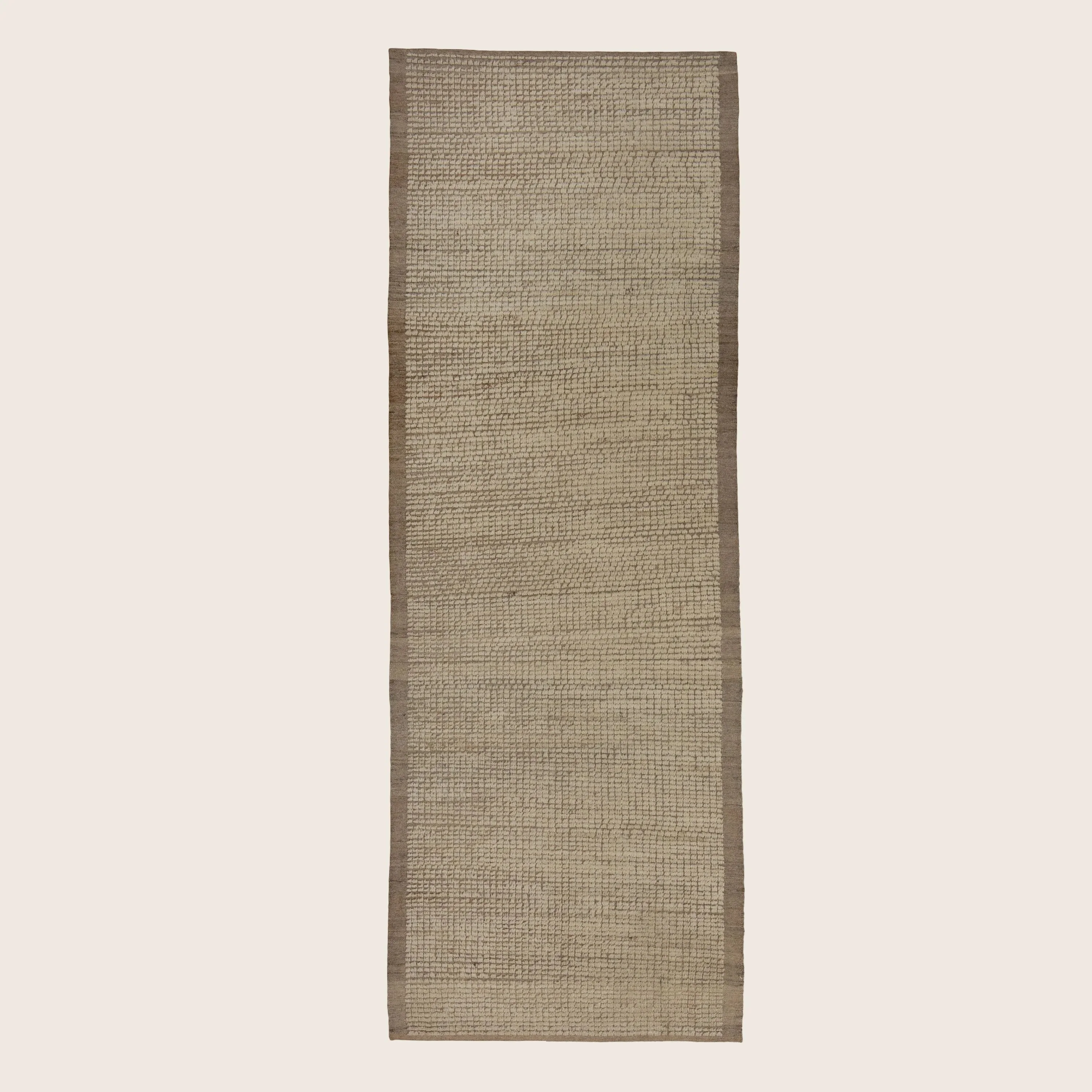 Brown Zameen Transitional Wool Runner - 3'5" x 9'8"