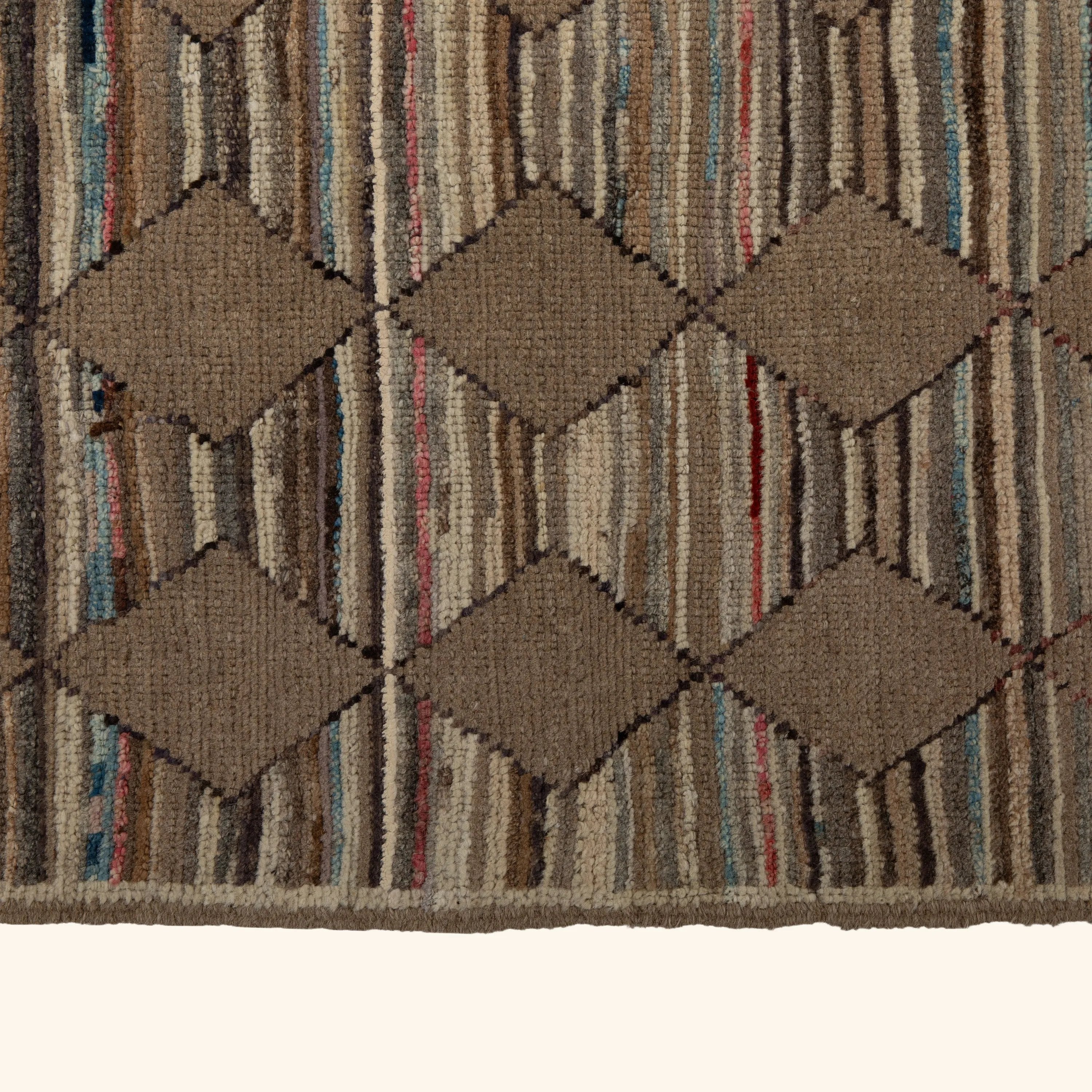Brown Zameen Transitional Wool Rug - 5'10" x 8'8" - Image 5