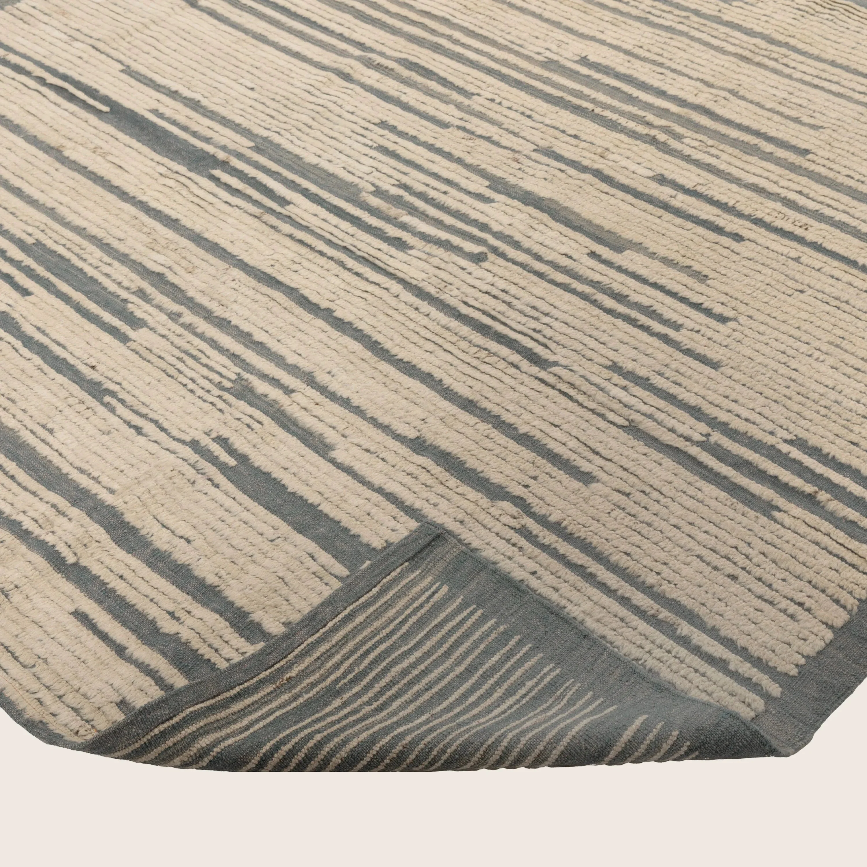 Beige Zameen Transitional Wool Rug - 6'11" x 9'6" - Image 4