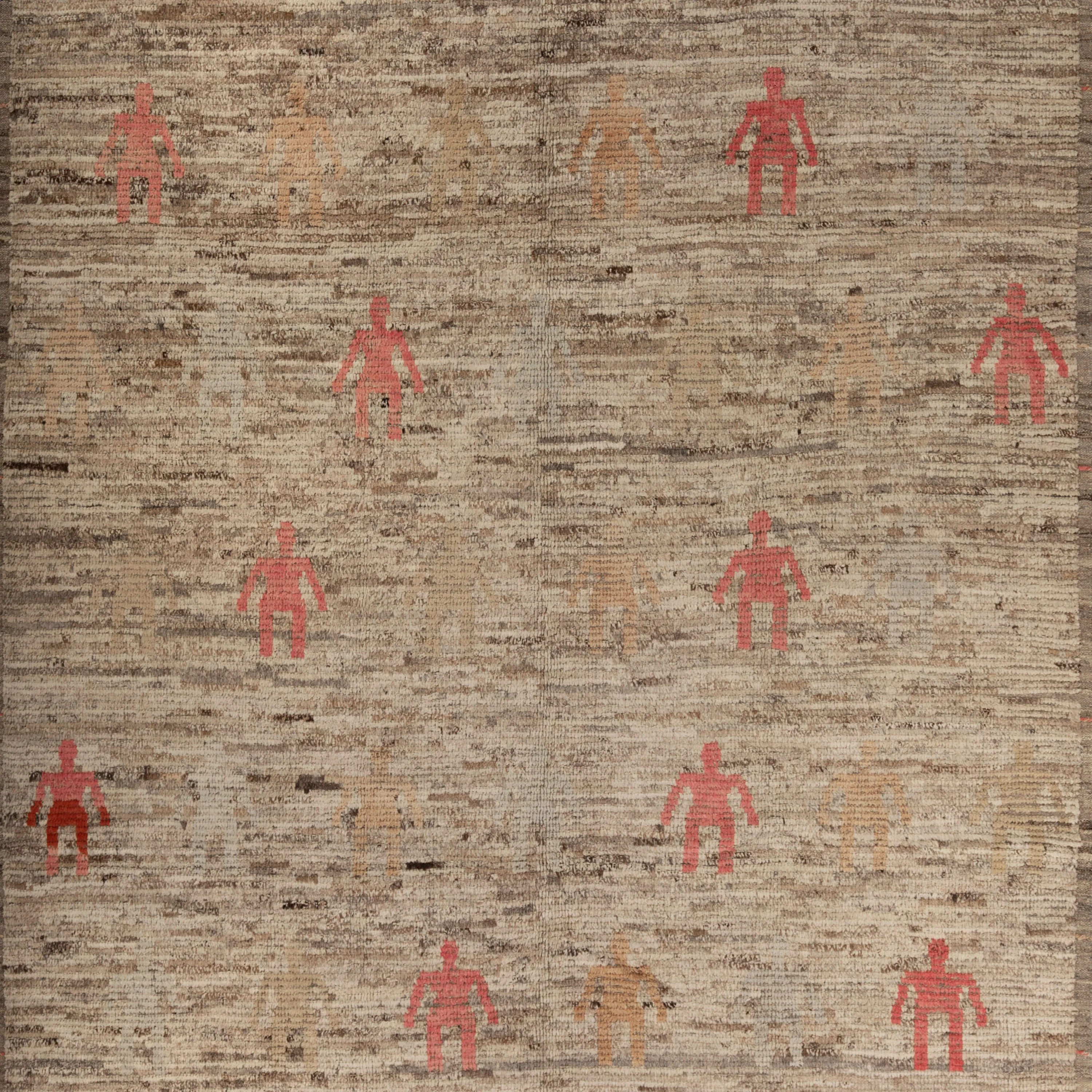 Brown Zameen Transitional Wool Rug - 6'9" x 9'7" - Image 2