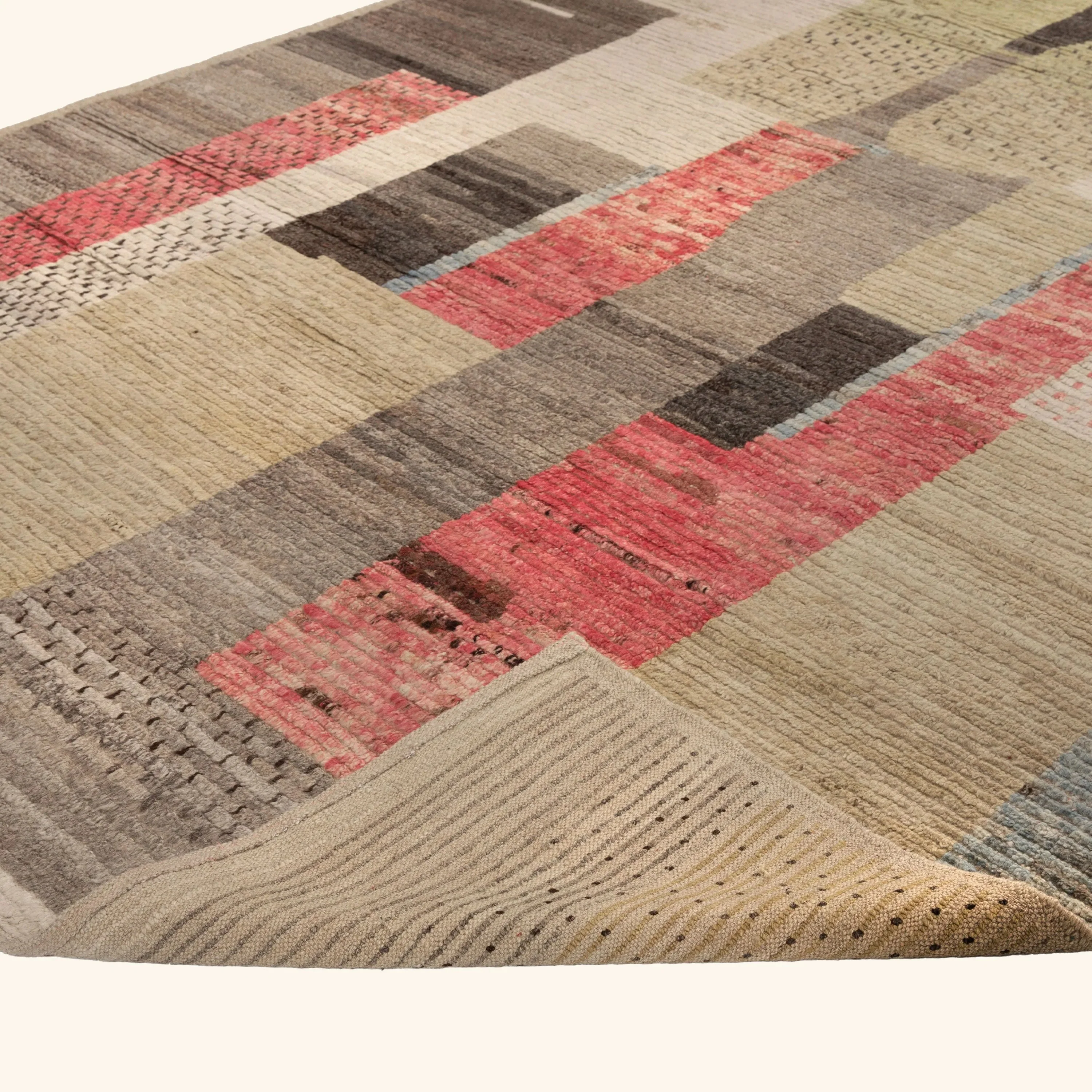 Multicolored Zameen Modern Wool Rug - 6' x 9' - Image 4