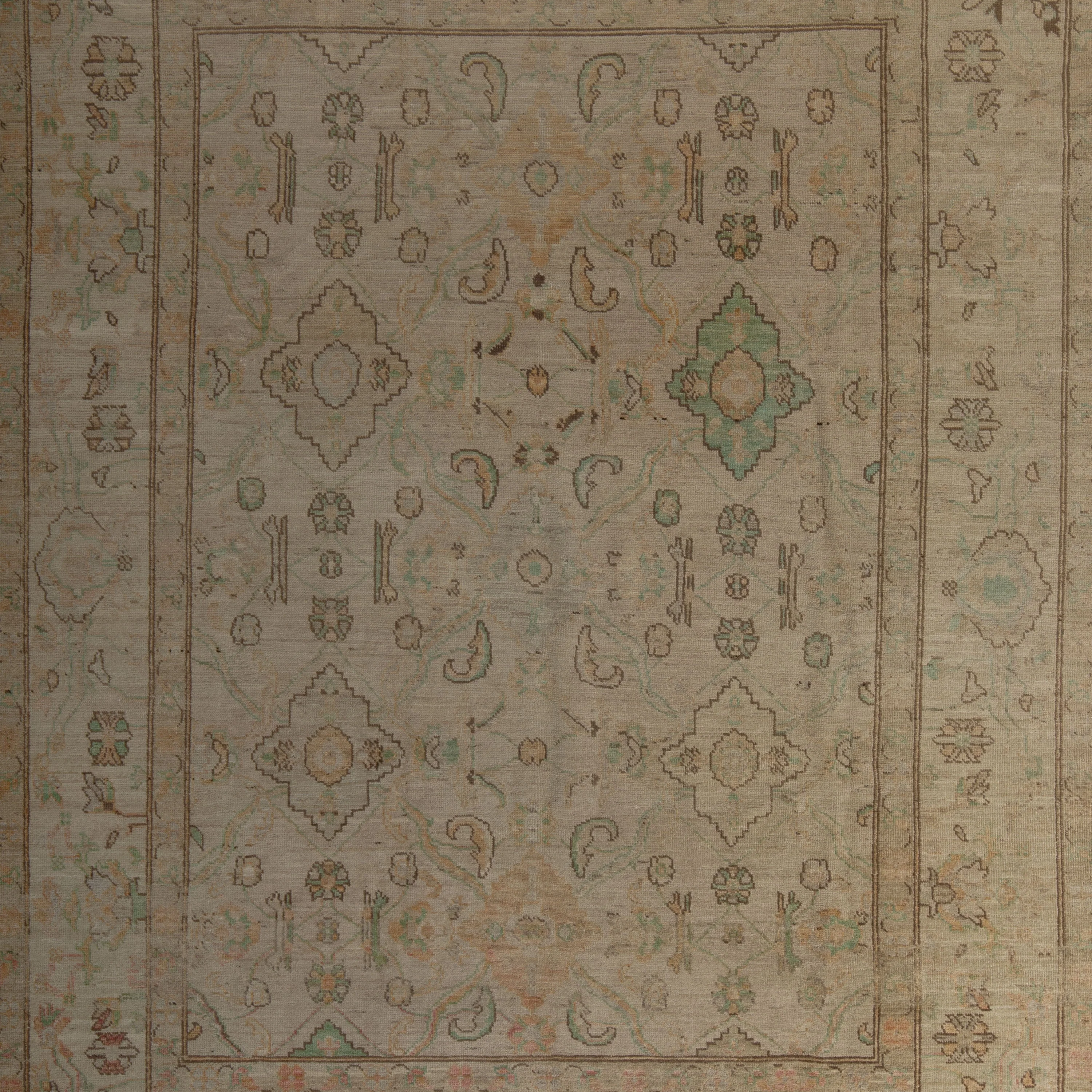 Brown Zameen Transitional Wool Rug - 8'11" x 11'3" - Image 2
