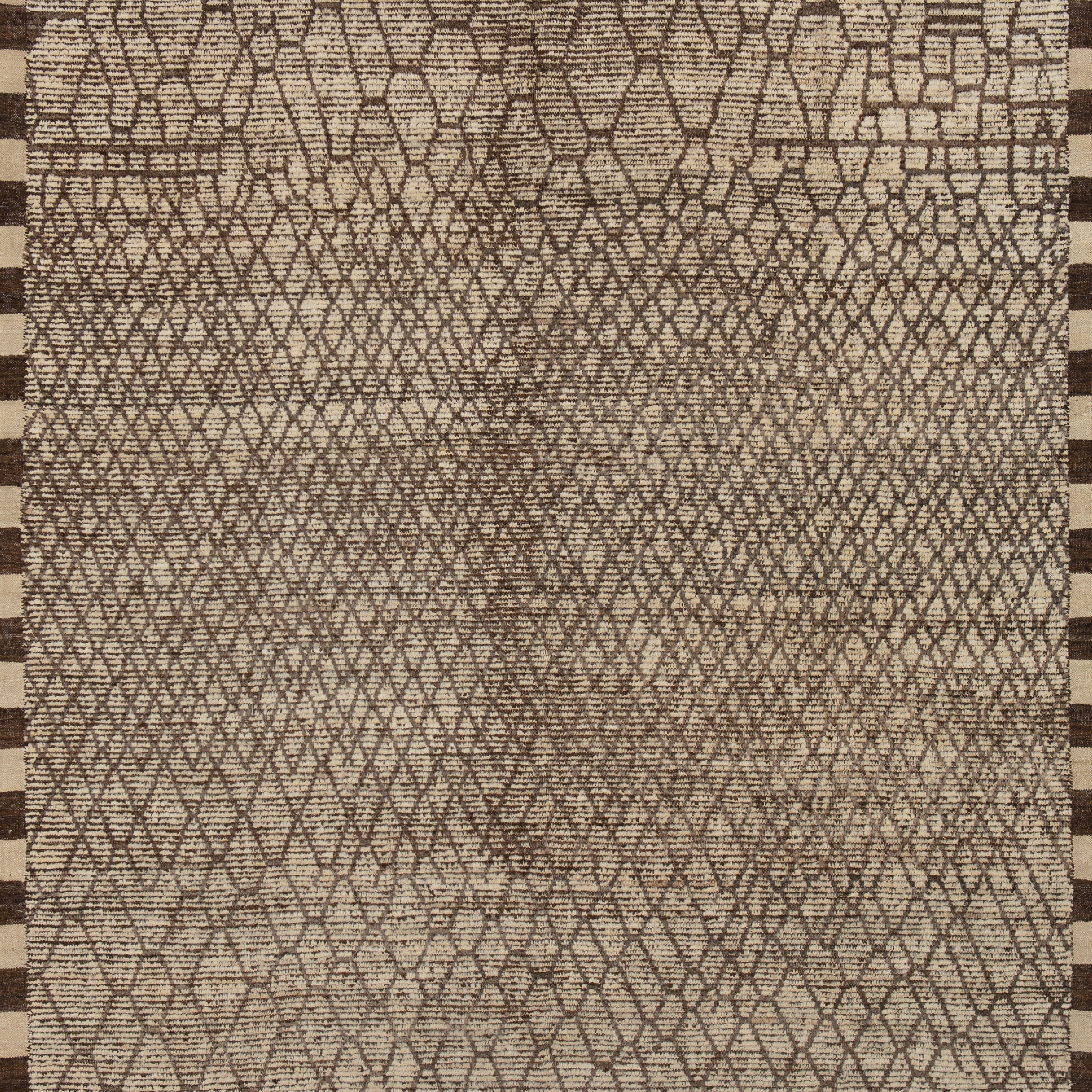 Brown Zameen Transitional Wool Rug - 8'2" x 9'9" - Image 2