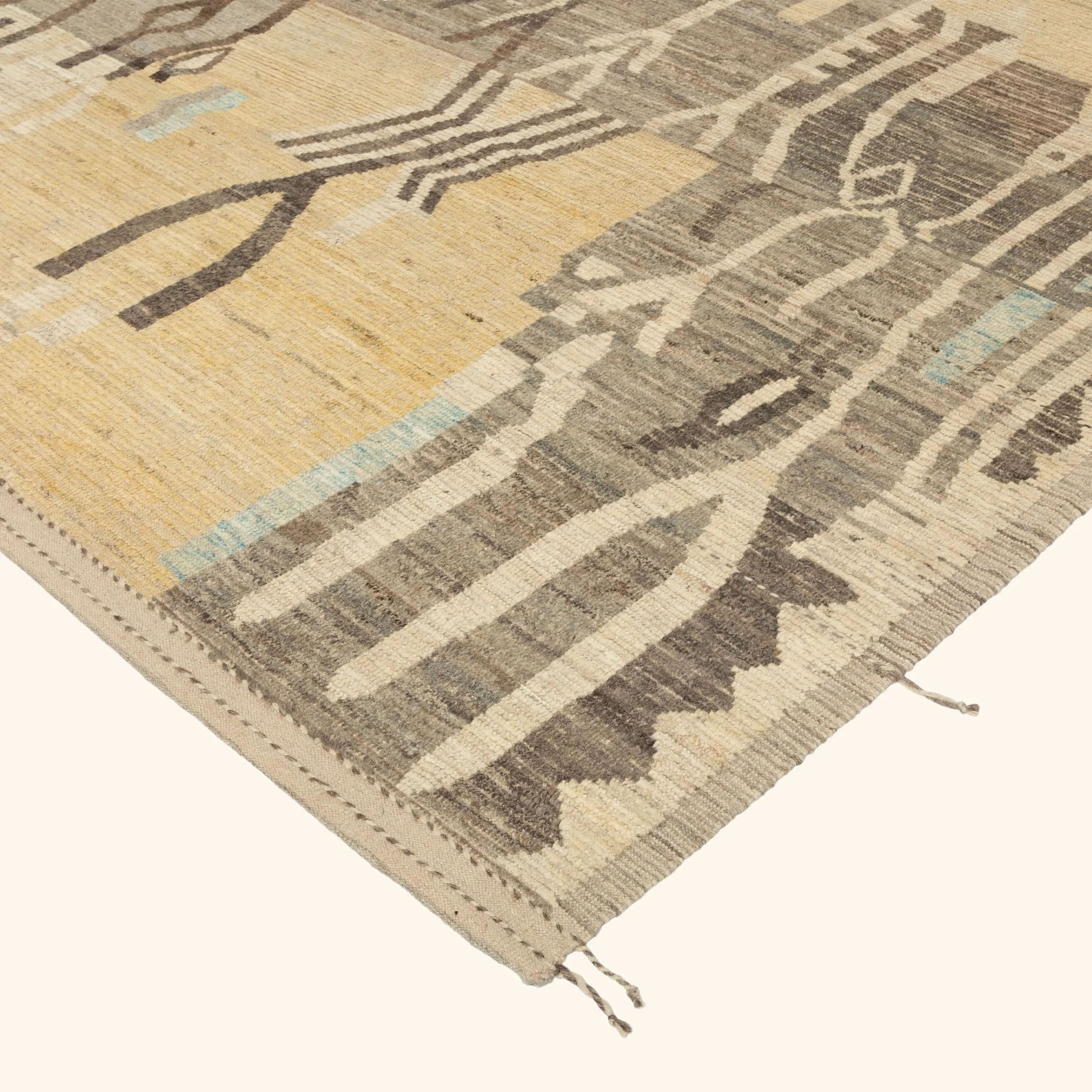 Zameen Patterned Modern Wool Rug - 8'4" x 10'2" - Image 4