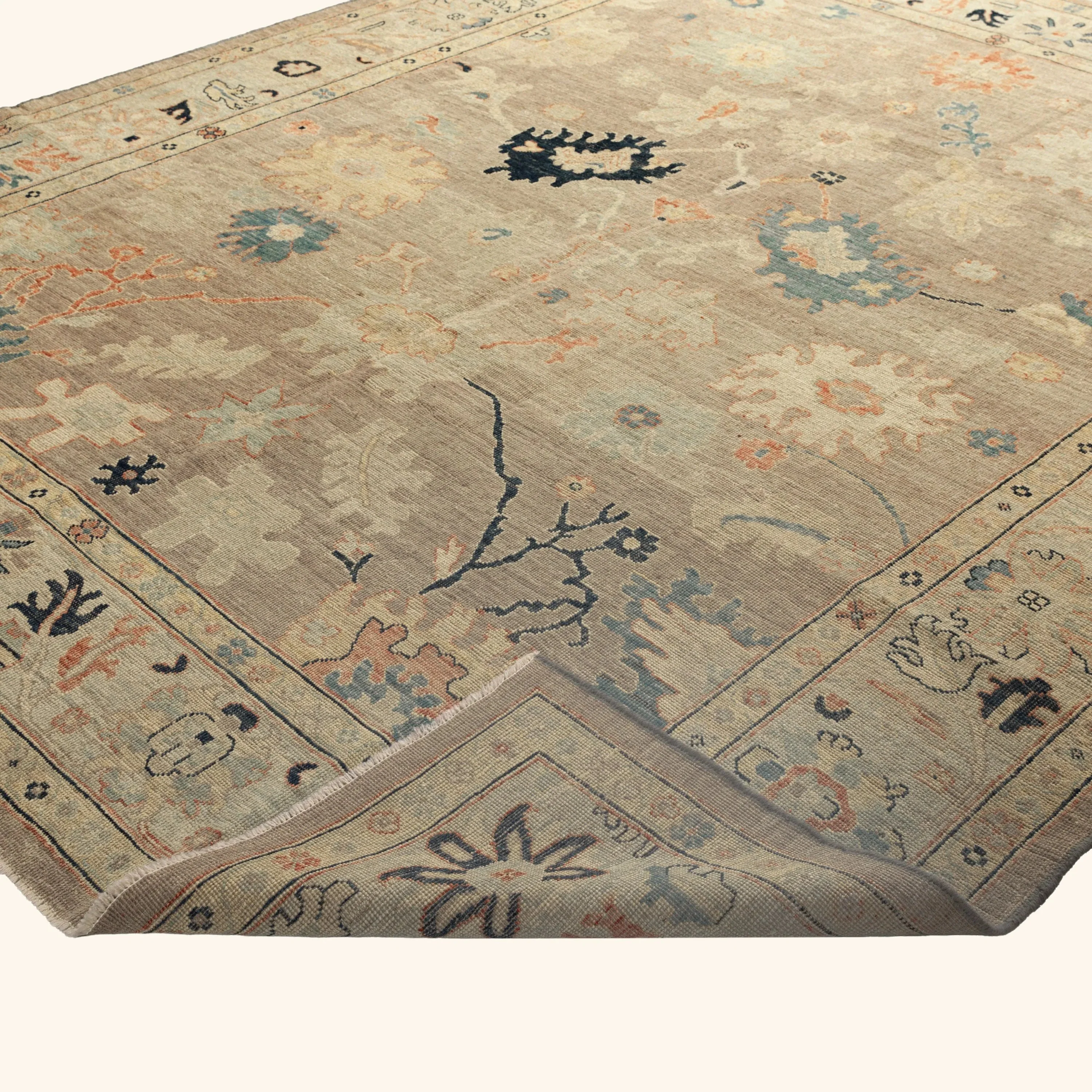 Zameen Multicolored Traditional Wool Rug - 8'4" x 9'10" - Image 5