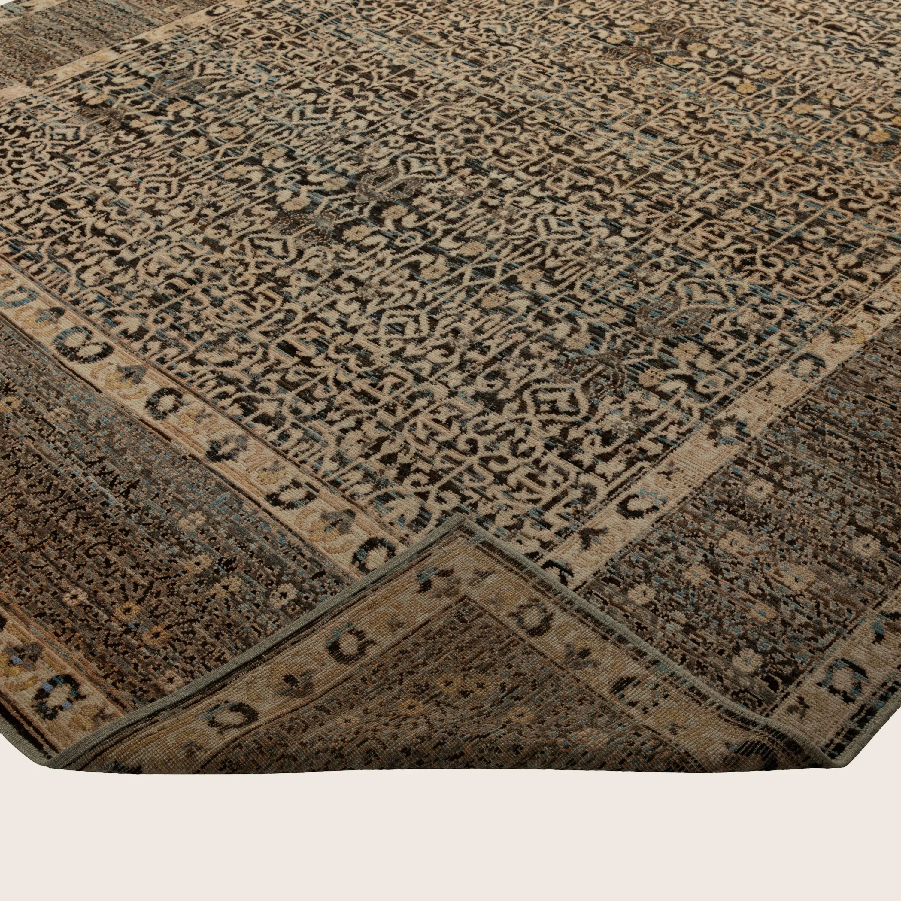 Brown Zameen Transitional Wool Rug - 8'7" x 10'4" - Image 5