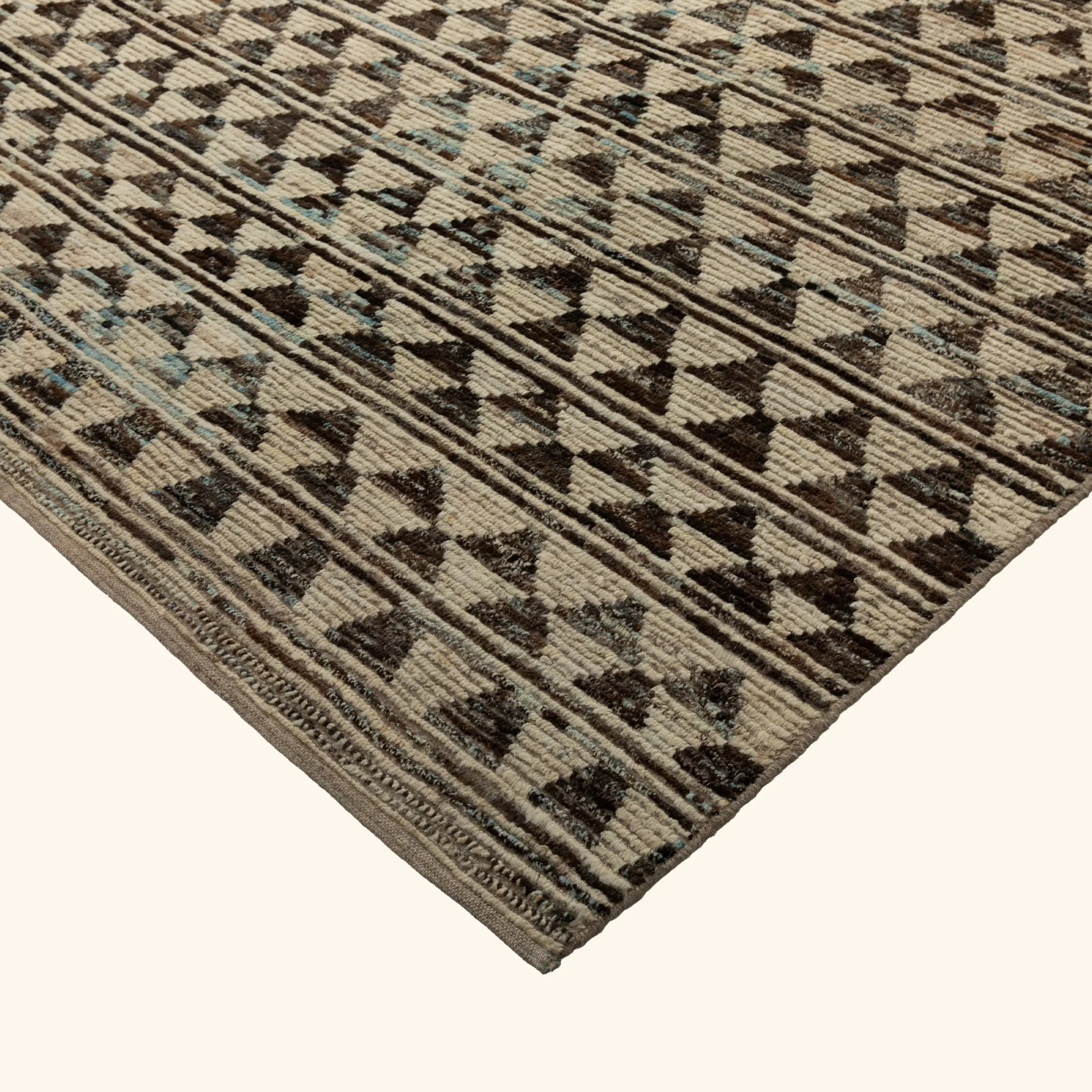 Zameen Patterned Modern Wool Rug - 9'3" x 11'8" - Image 4