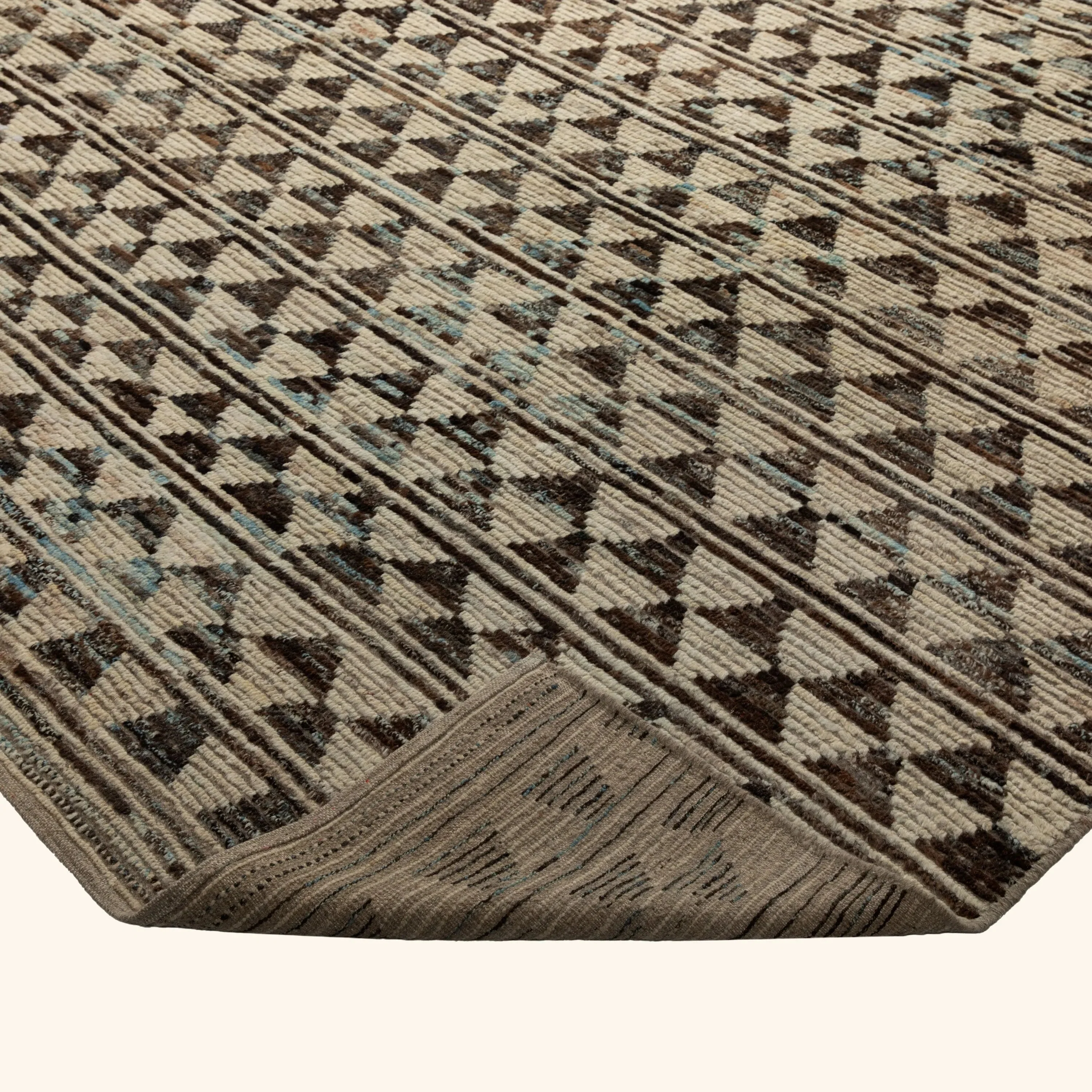 Zameen Patterned Modern Wool Rug - 9'3" x 11'8" - Image 5