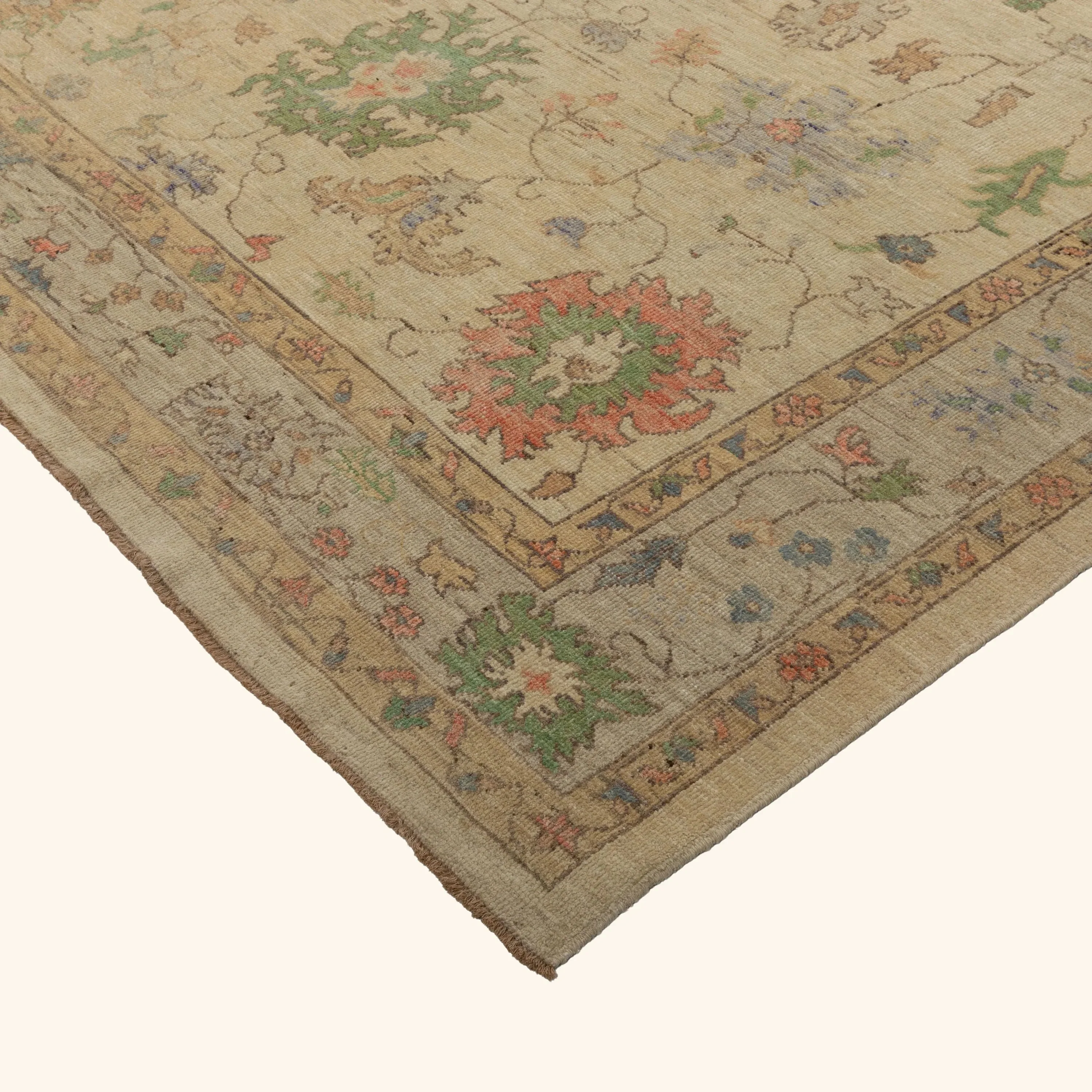 Brown Zameen Traditional Wool Rug- 9'3" x 12' - Image 4