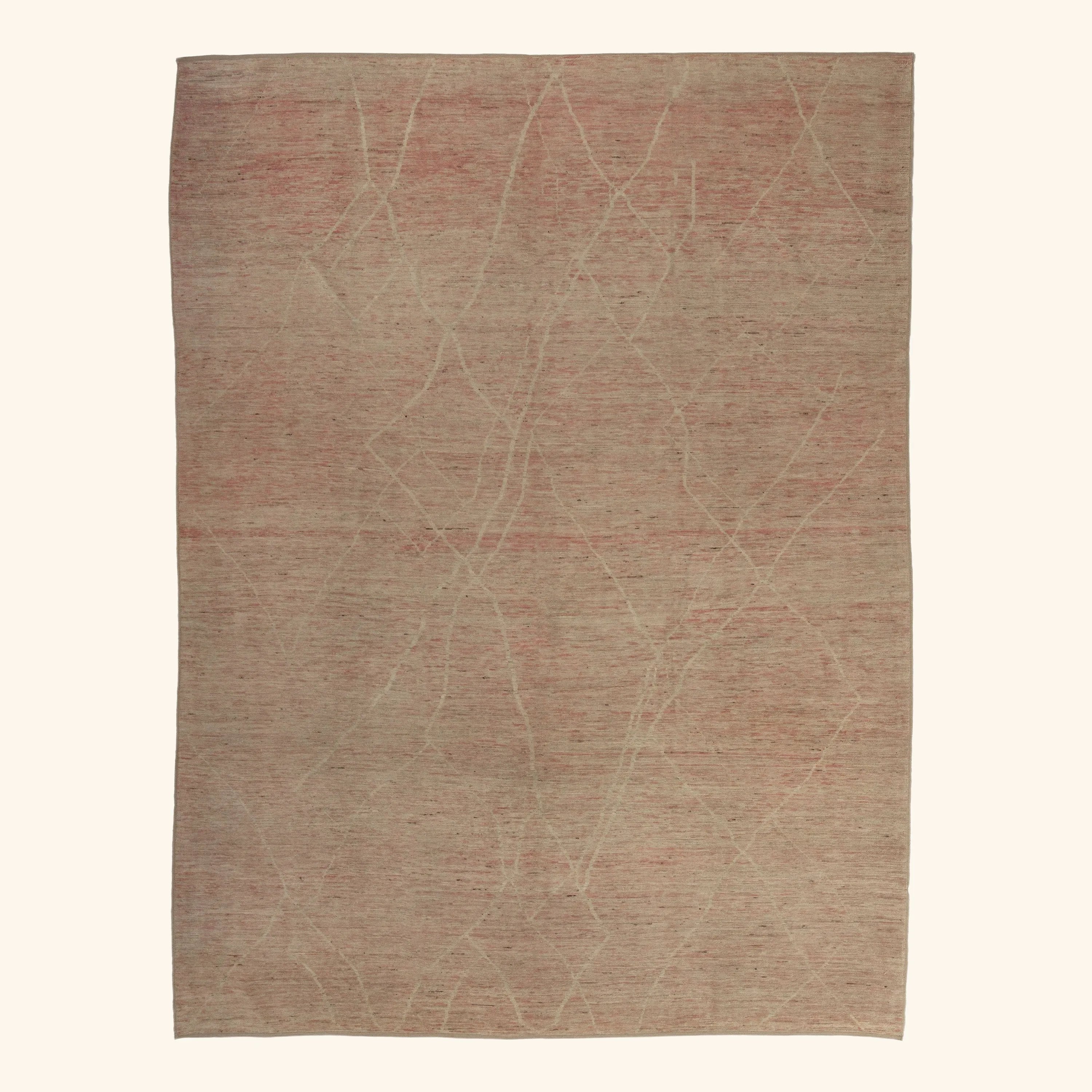 Zameen Patterned Modern Wool Rug - 9'3" x 12'3"