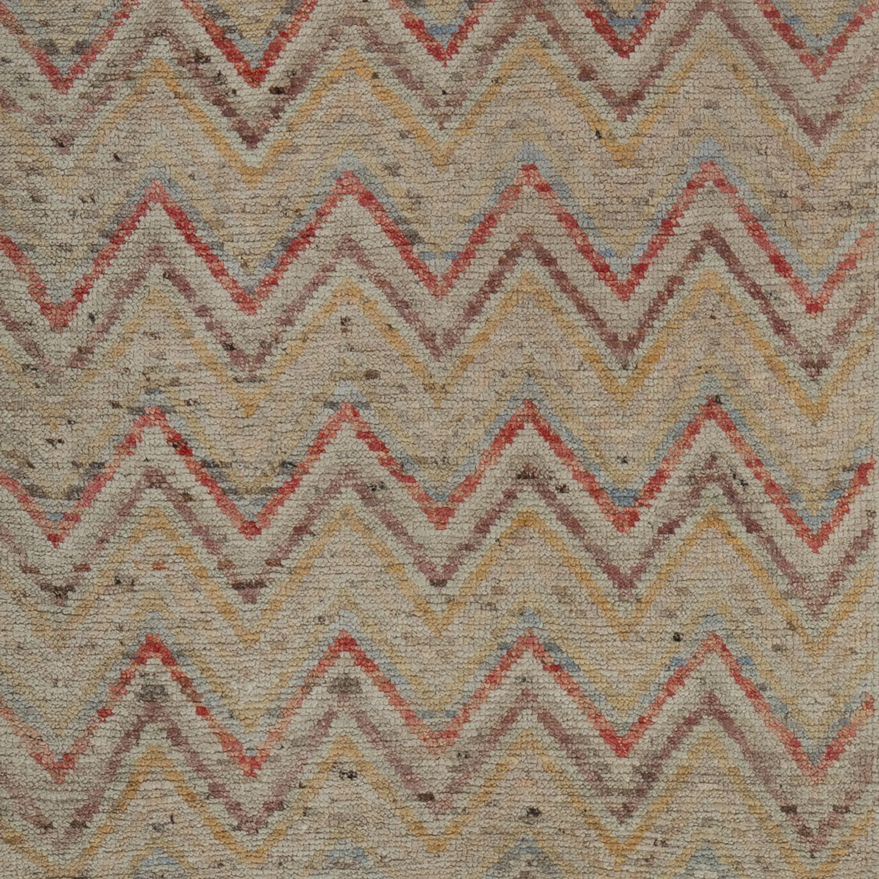 Zameen Chevron Transitional Wool Runner - 2'9" x 9'10" - Image 2