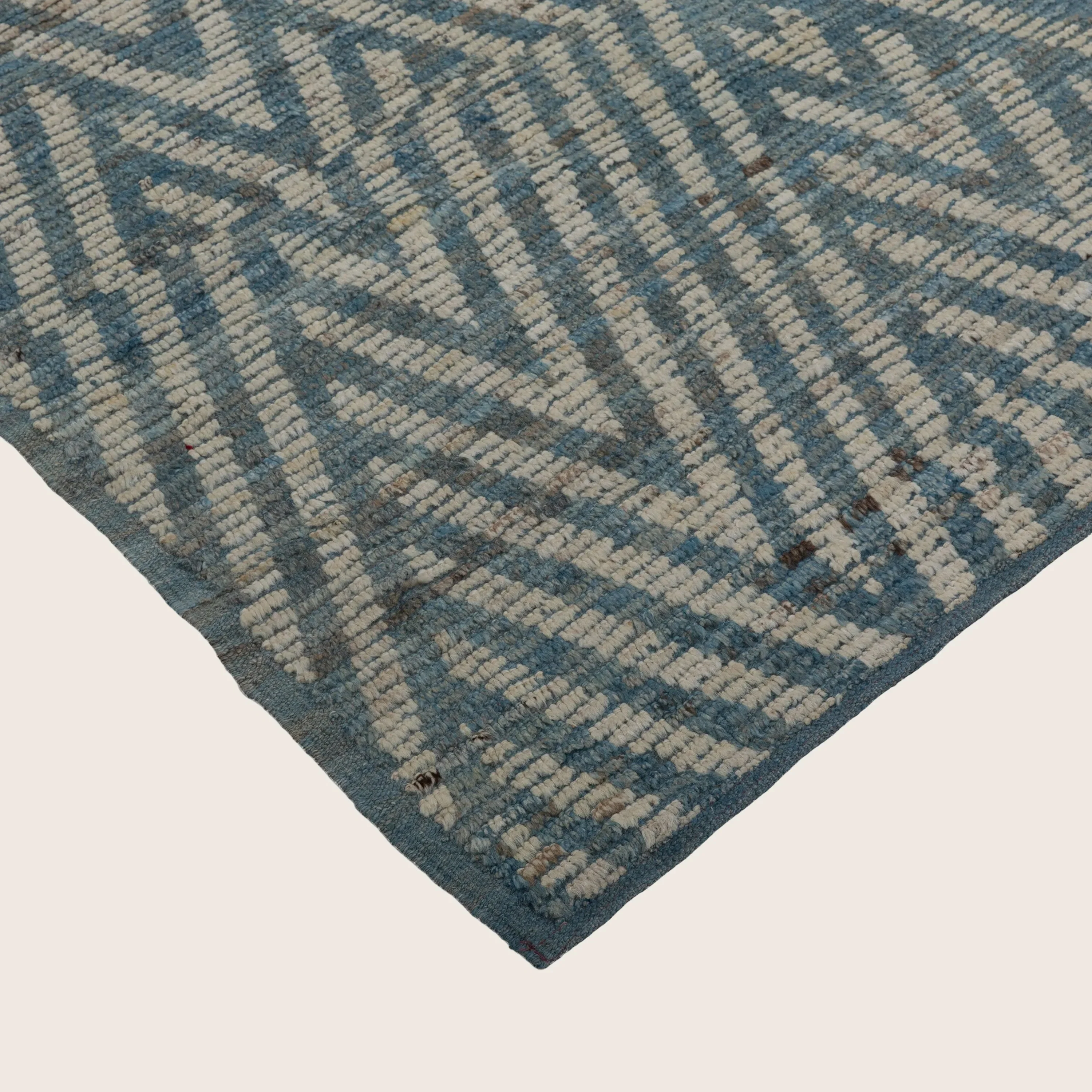 Blue Zameen Transitional Wool Runner - 3'2" x 10'2" - Image 3